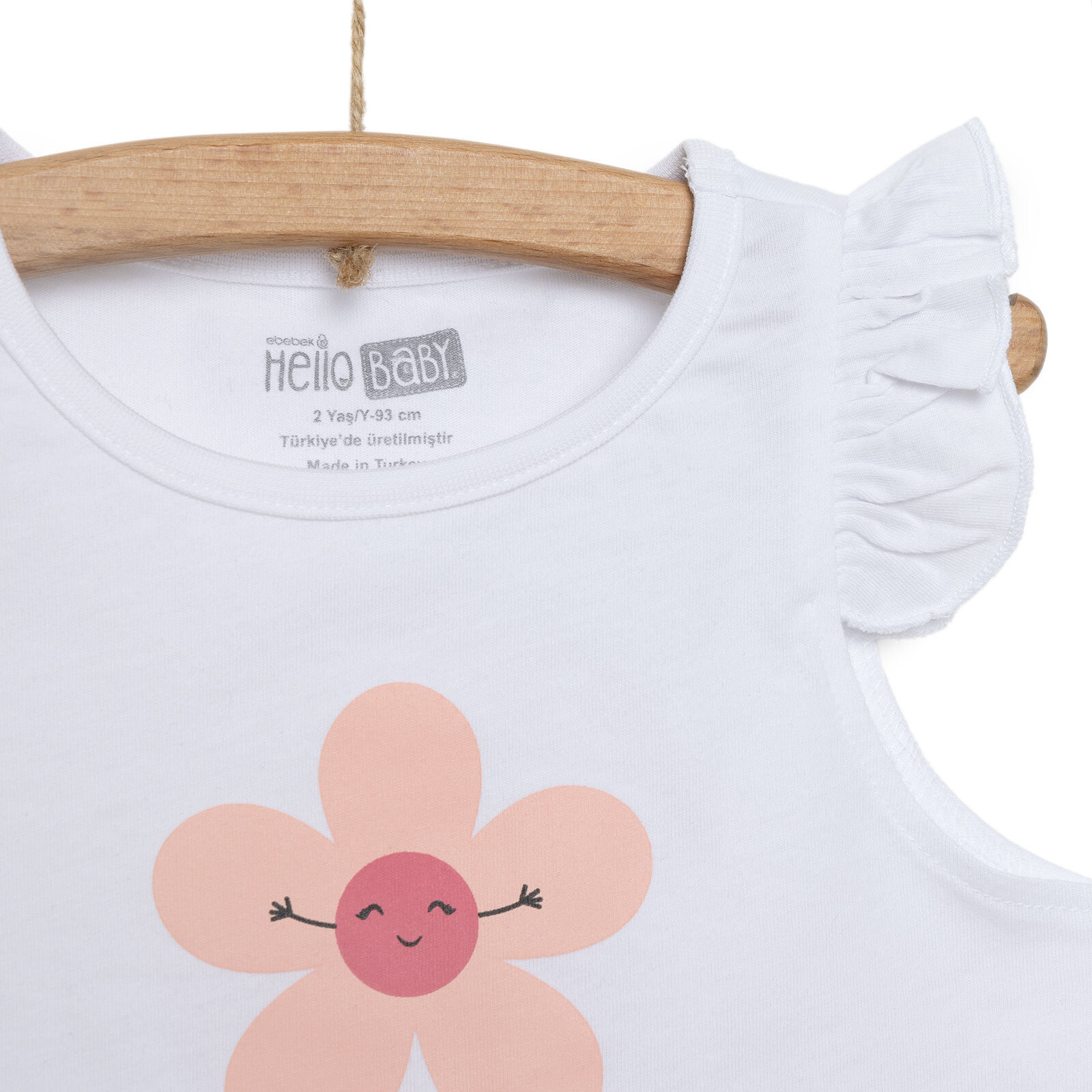 Basic Kız Papatya Baskılı Atlet-Şort Kız Bebek