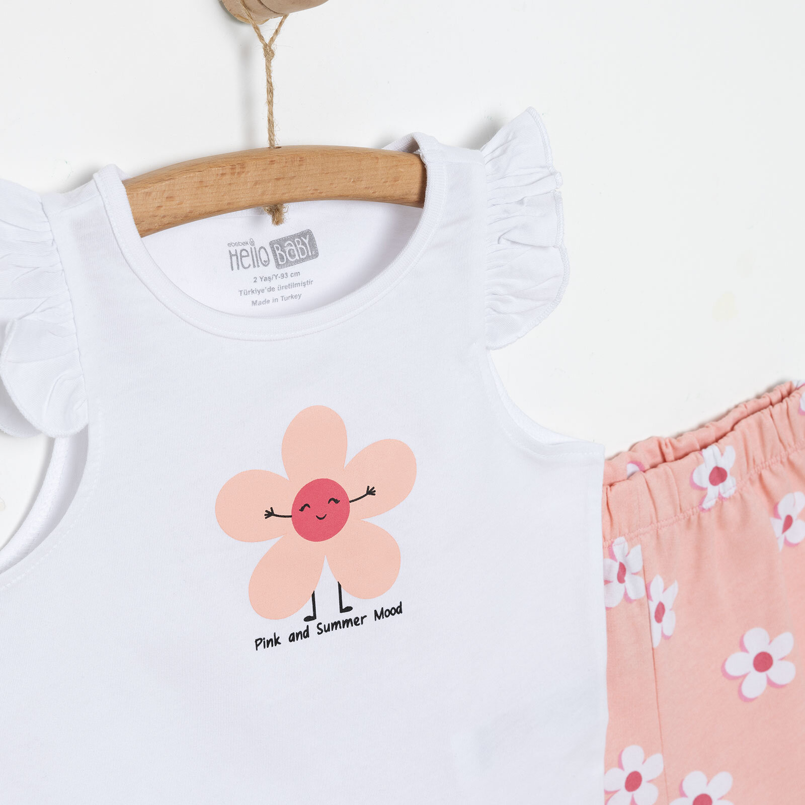 Basic Kız Papatya Baskılı Atlet-Şort Kız Bebek