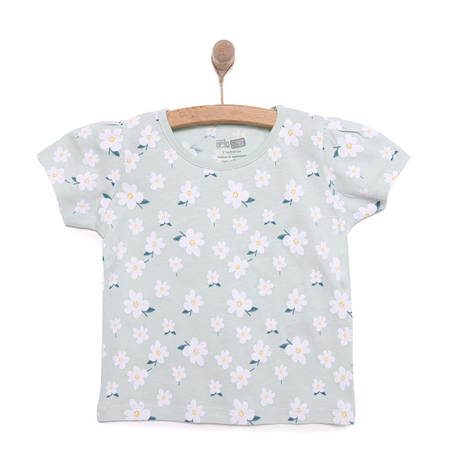 Basic Kız Papatya Baskılı T-Shirt Kız Bebek Basic Kız Papatya Baskılı T-Shirt Kız Bebek