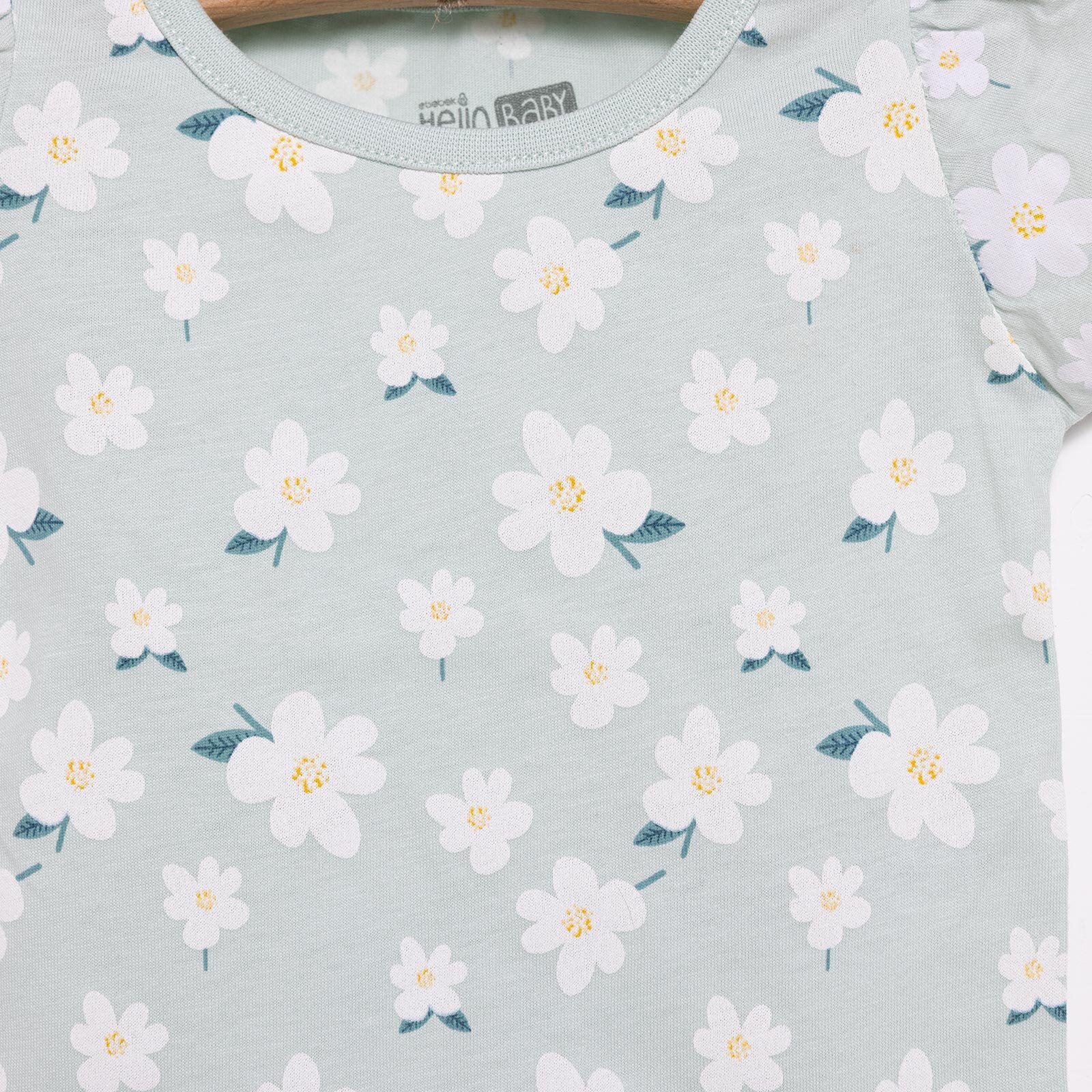 Basic Kız Papatya Baskılı T-Shirt Kız Bebek Basic Kız Papatya Baskılı T-Shirt Kız Bebek