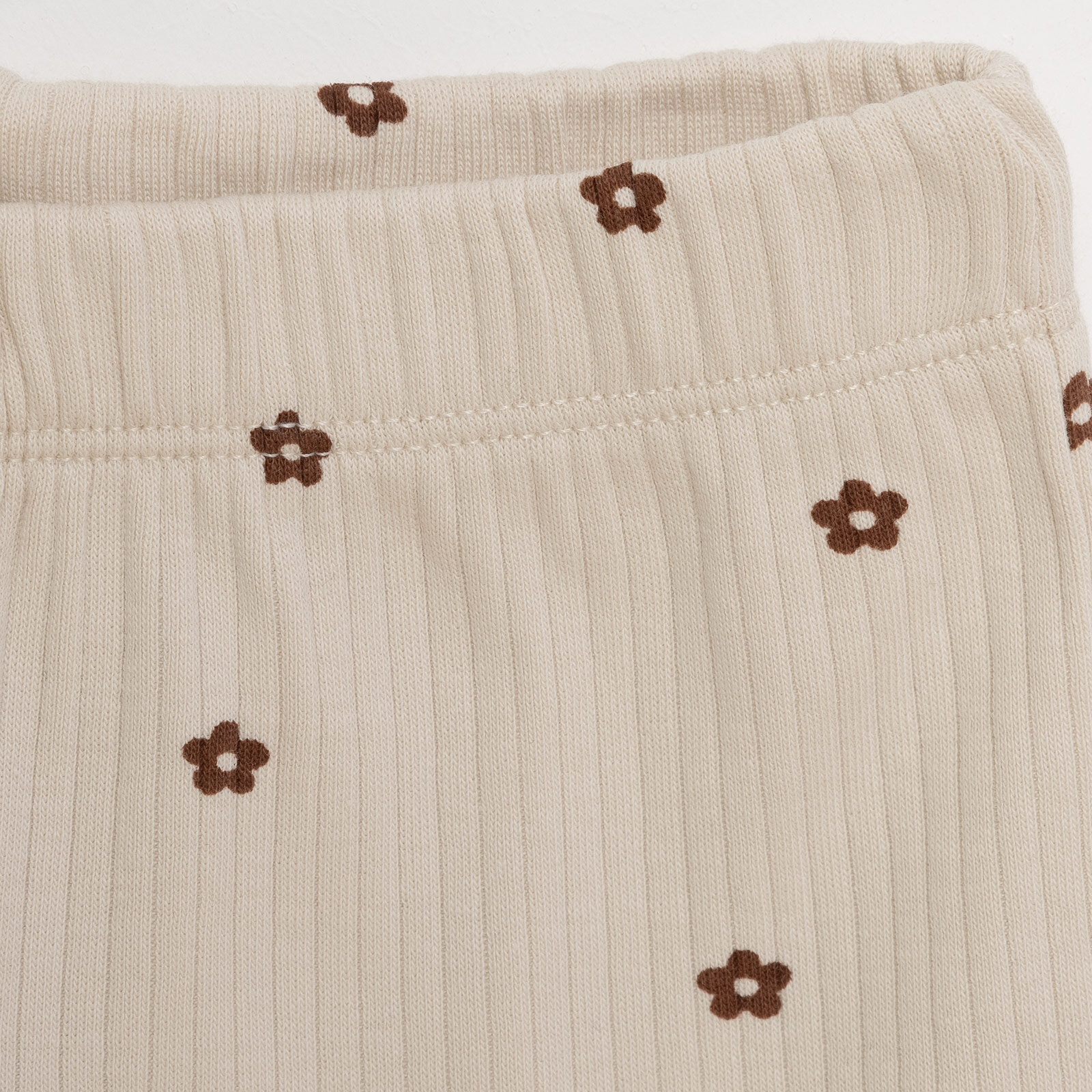 Basic Kız Papatya Desenli  İspanyol Paça Kaşkorse Tayt Kız Bebek