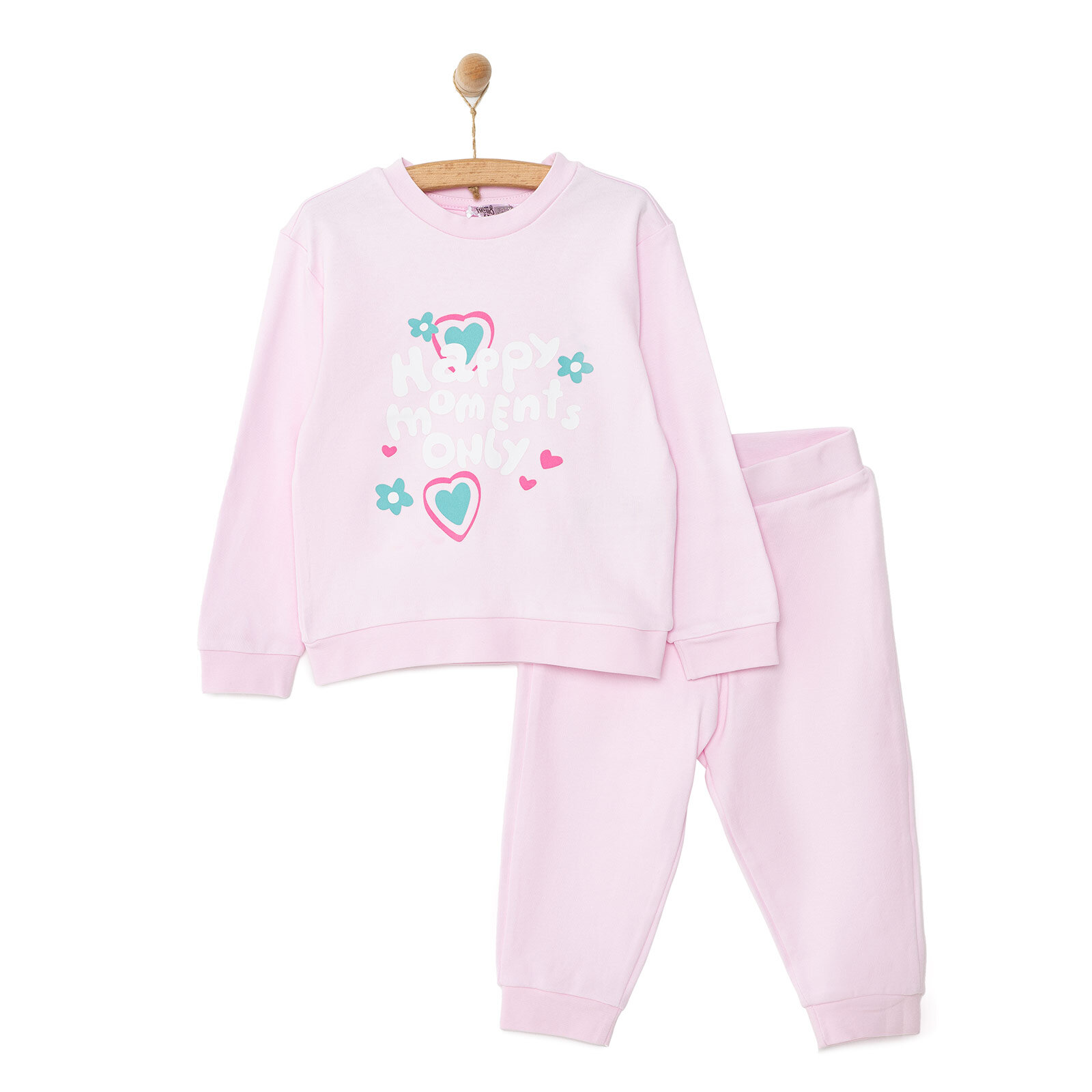 Basic Kız Slogan Baskılı Eşofman Takımı Kız Bebek