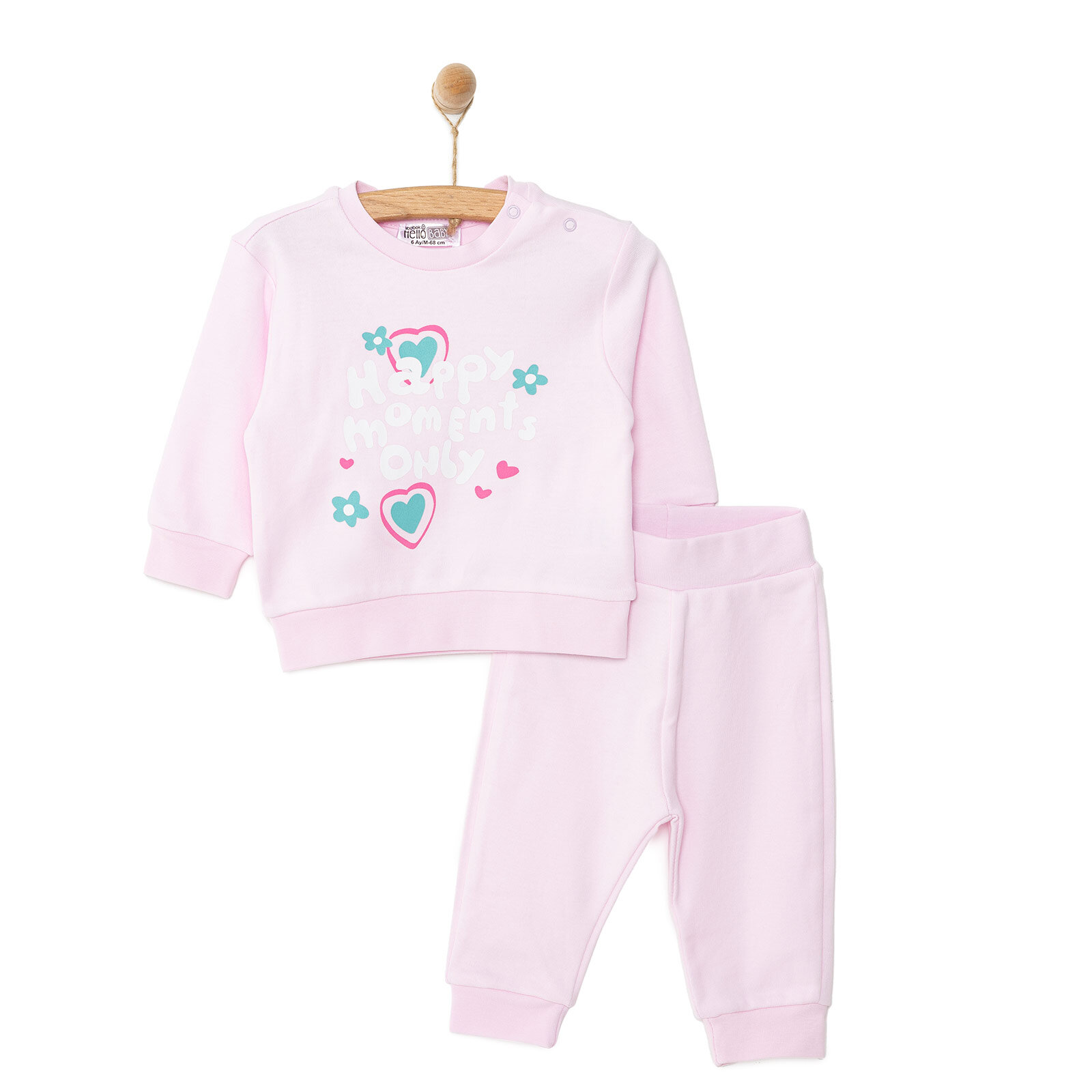 Basic Kız Slogan Baskılı Eşofman Takımı Kız Bebek