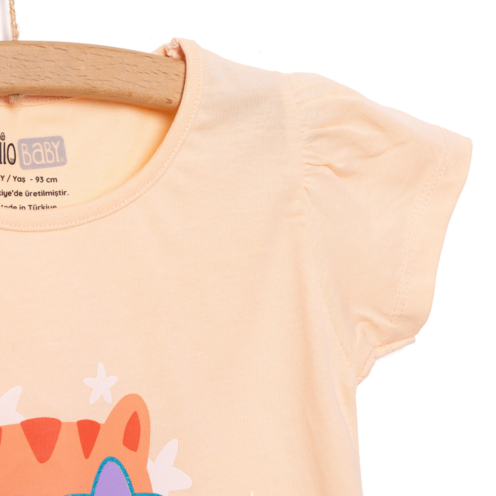 Basic Kız Star Kedi Baskılı T-Shirt Kız Bebek Basic Kız Star Kedi Baskılı T-Shirt Kız Bebek