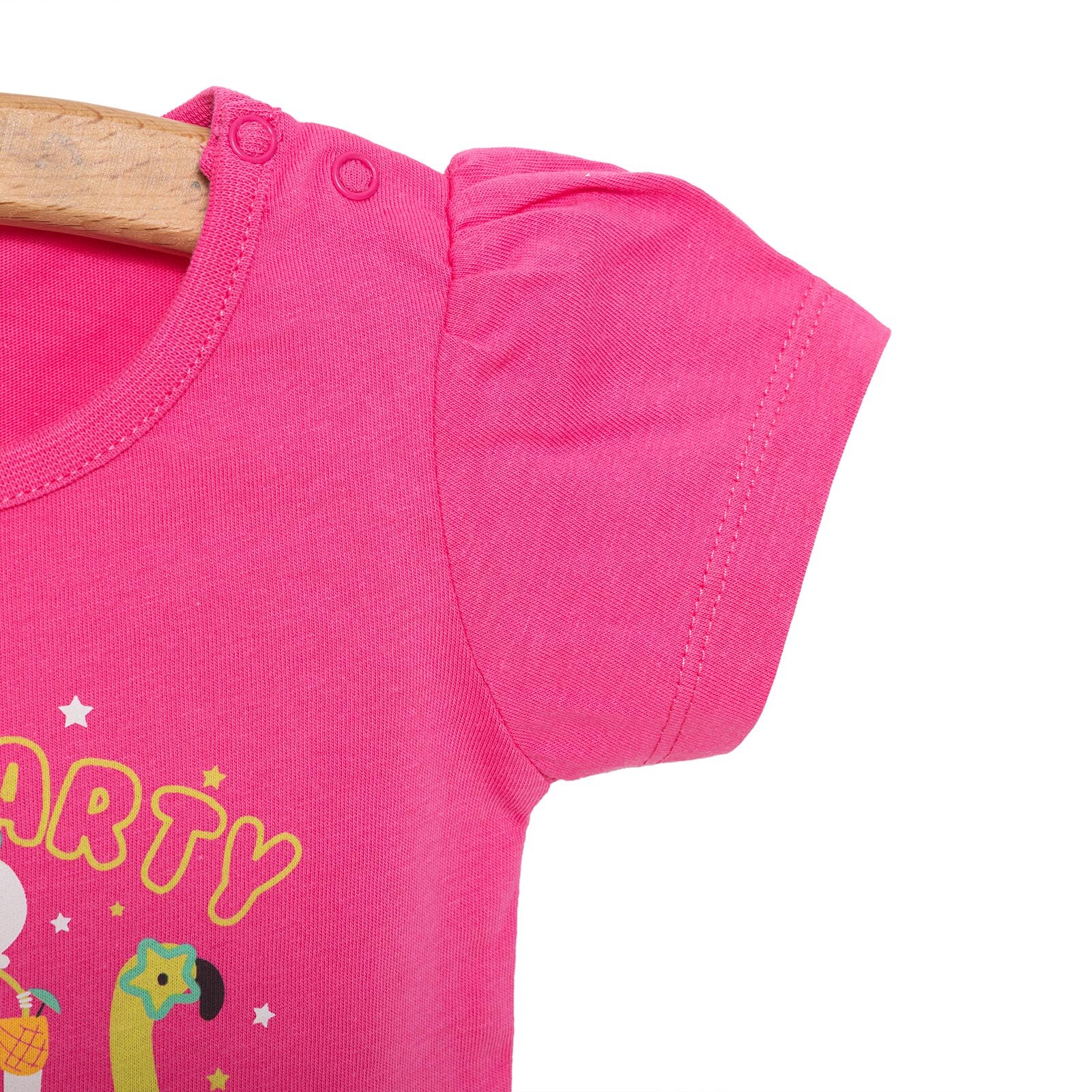 Basic Kız Unicorn Parti Baskılı T-Shirt Kız Bebek