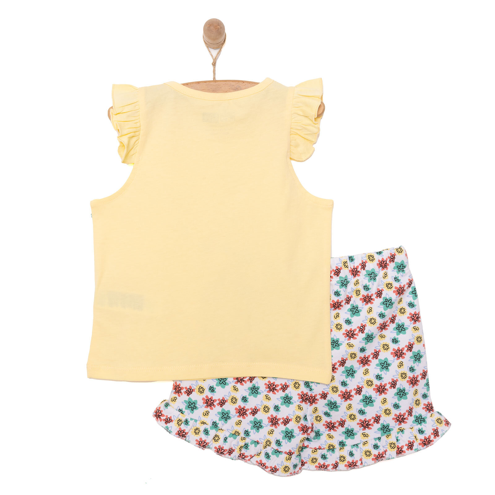 Basic Kız Yaz Çiçekleri Baskılı Atlet-Şort Kız Bebek
