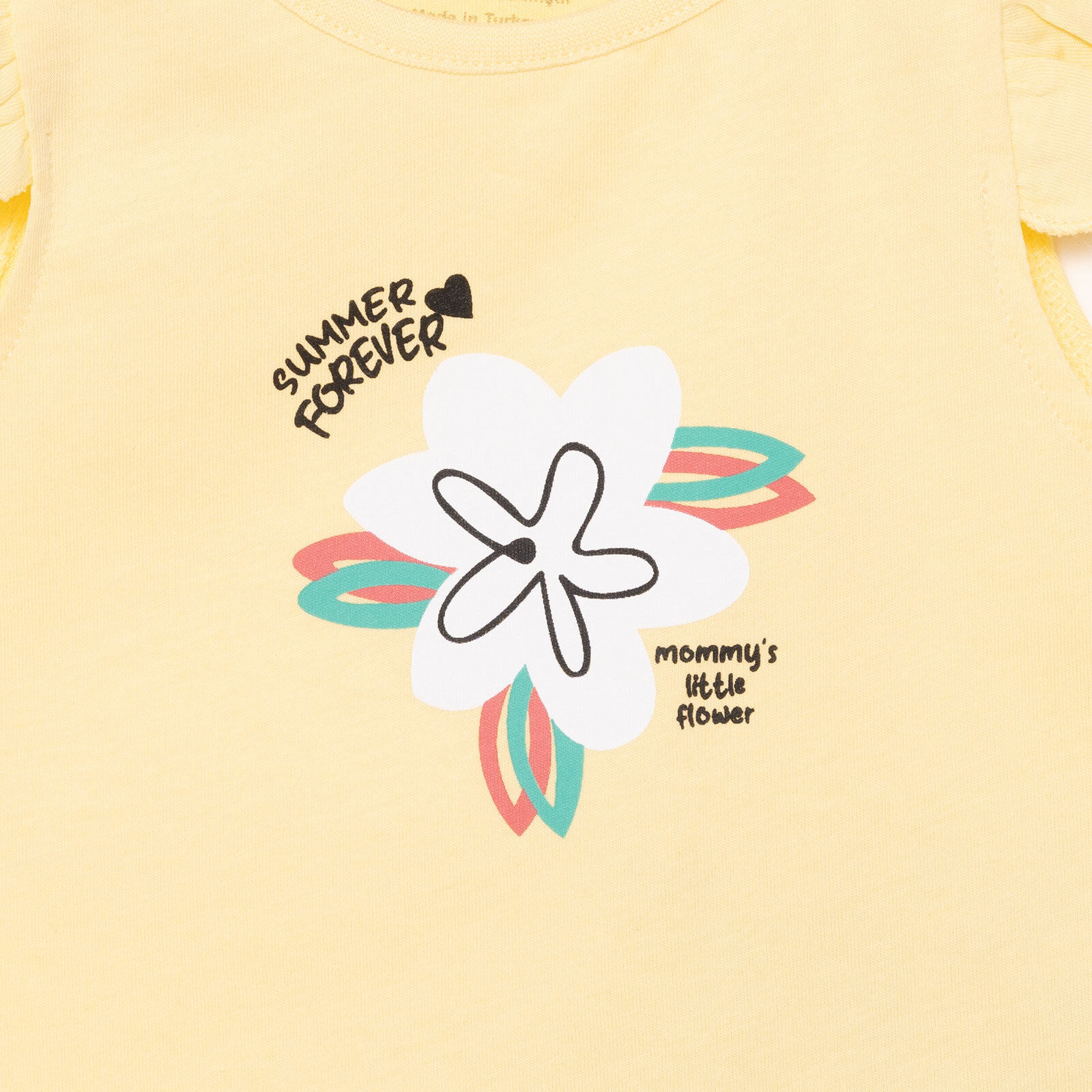 Basic Kız Yaz Çiçekleri Baskılı Atlet-Şort Kız Bebek