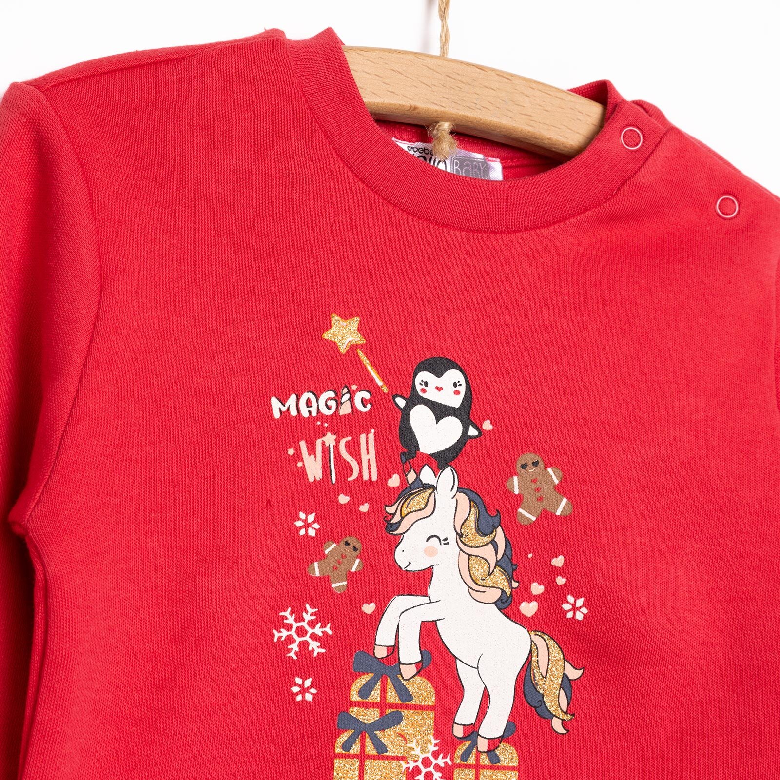 Basic Kız Yeni Yıl Temalı Eşofman Takımı Kız Bebek