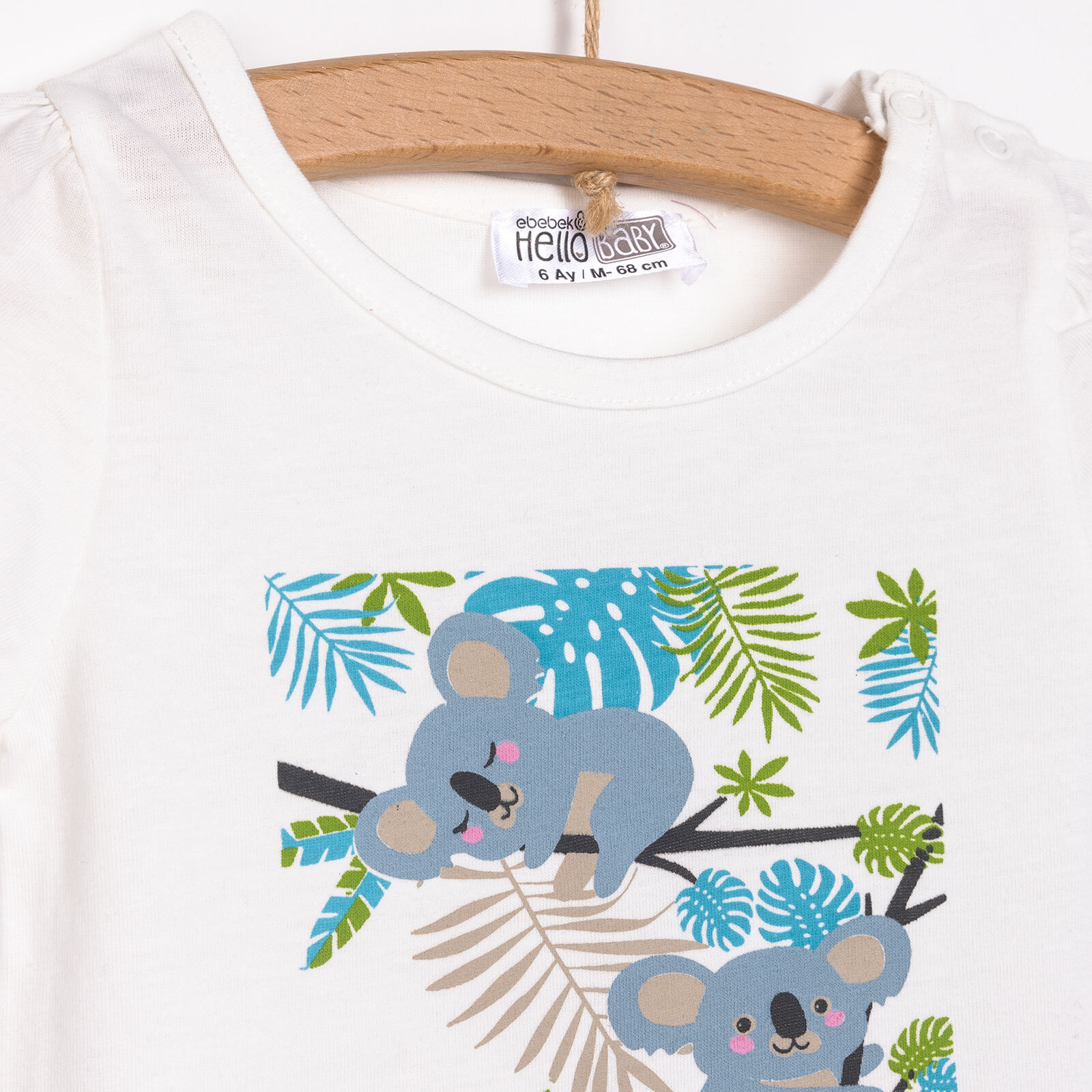 Basic Koala Baskılı Tshirt Kız Bebek Basic Koala Baskılı Tshirt Kız Bebek