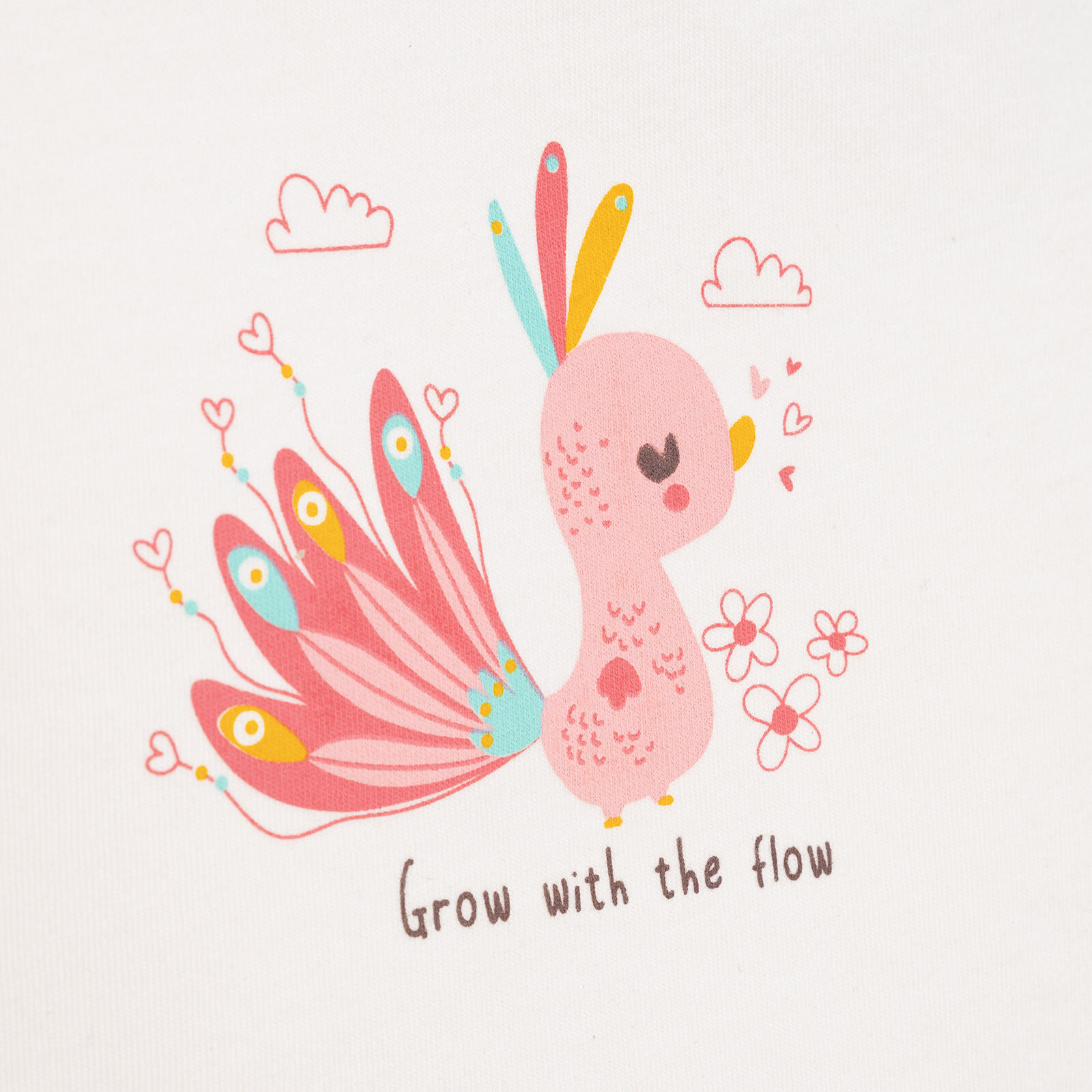 Basic Kuş Baskılı Atlet Tshirt Kız Bebek