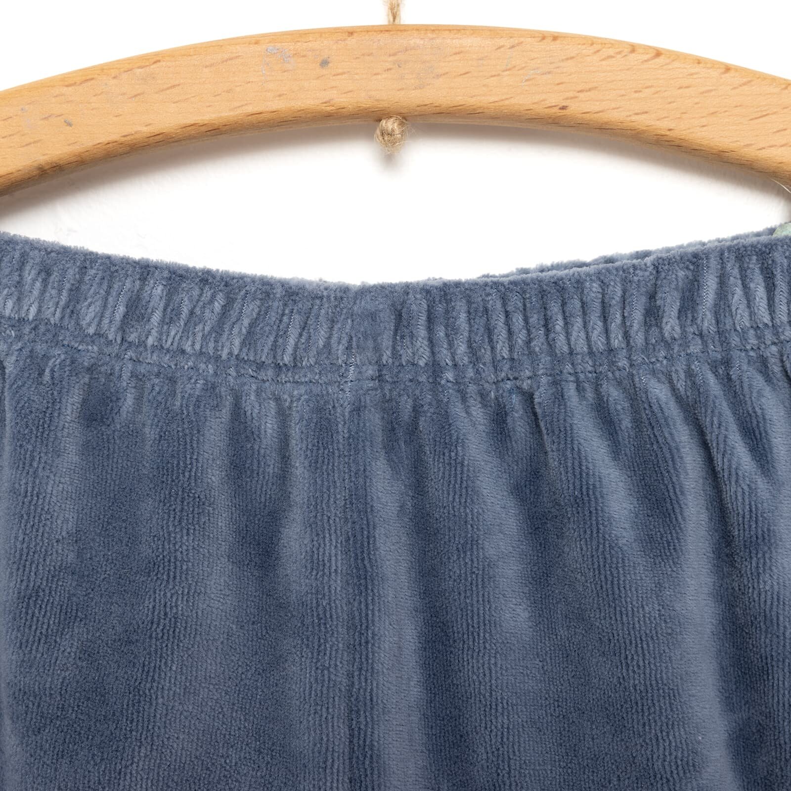 Erkek Bebek Eşofman Alt Fitilli Kadife Örme Lastikli Paça