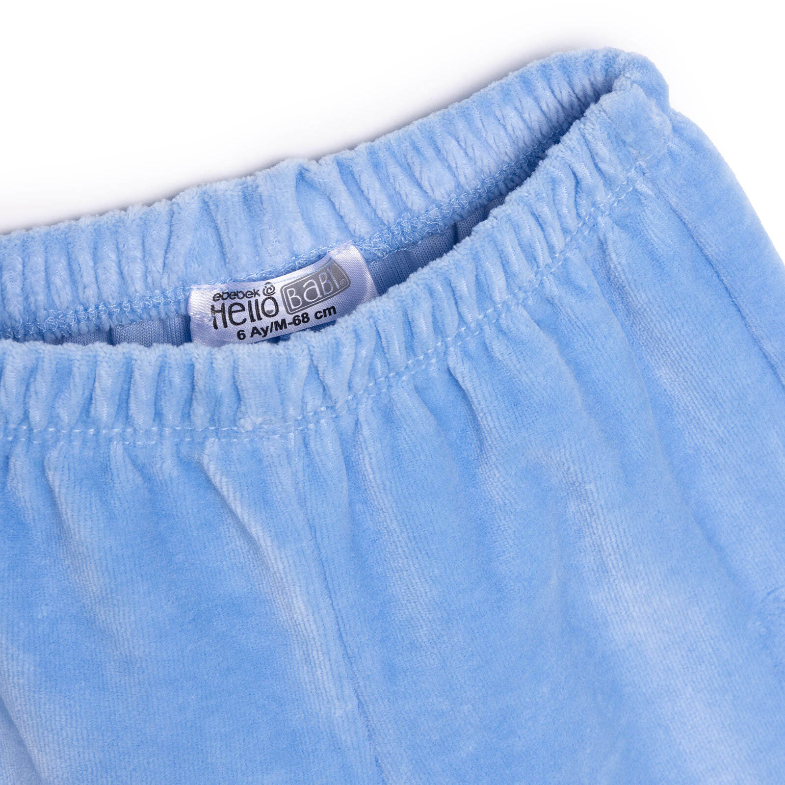 Erkek Bebek Eşofman Alt Fitilli Kadife Örme Lastikli Paça