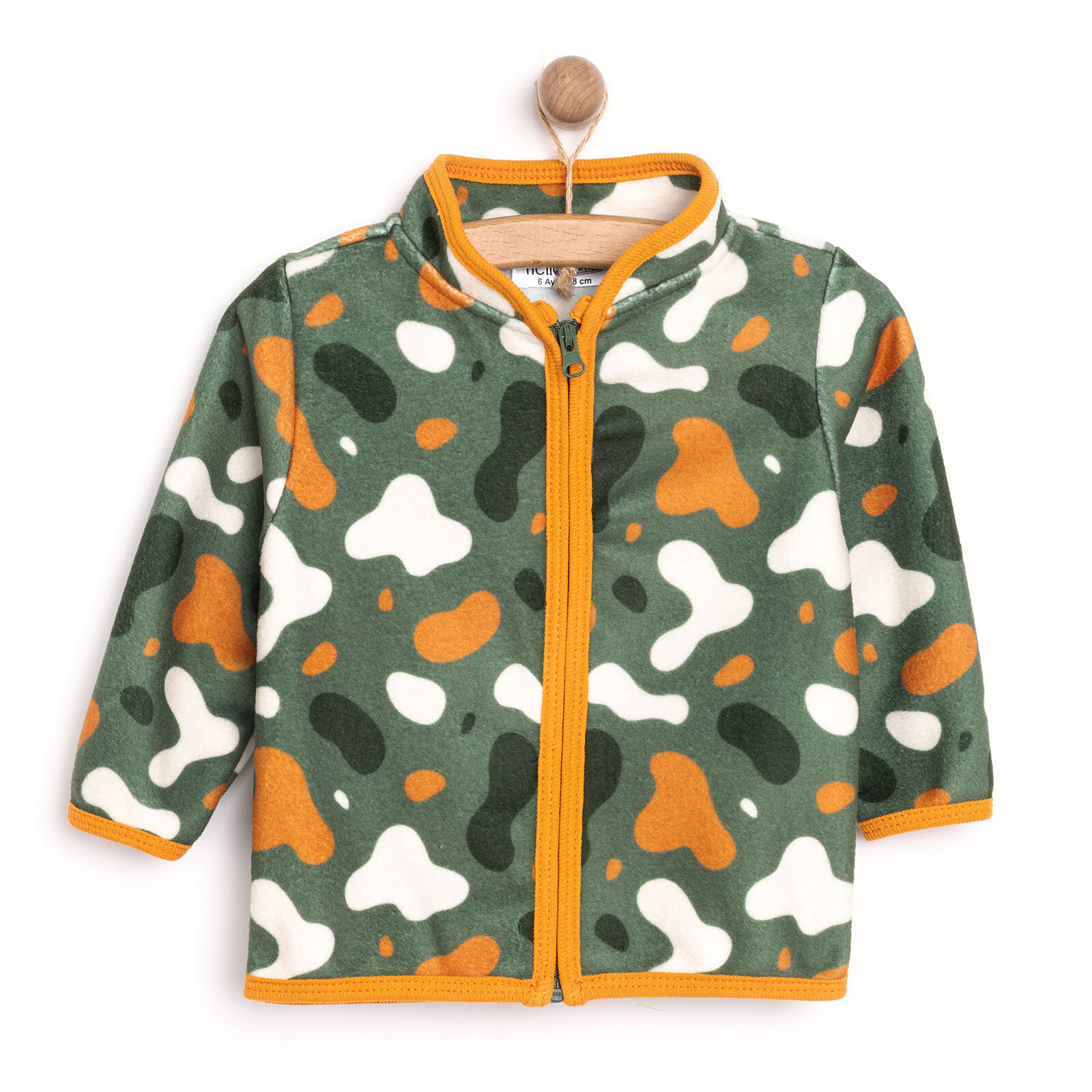 Basic Metraj Baskılı Polar Hırka Erkek Bebek