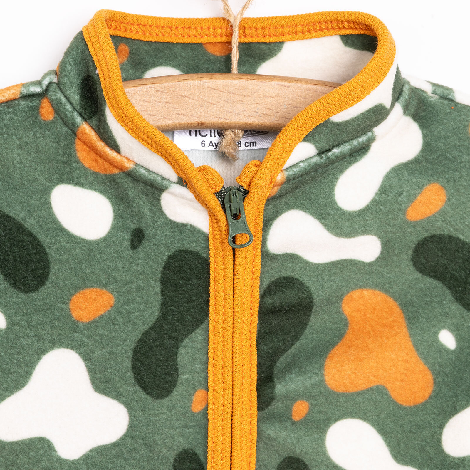 Basic Metraj Baskılı Polar Hırka Erkek Bebek