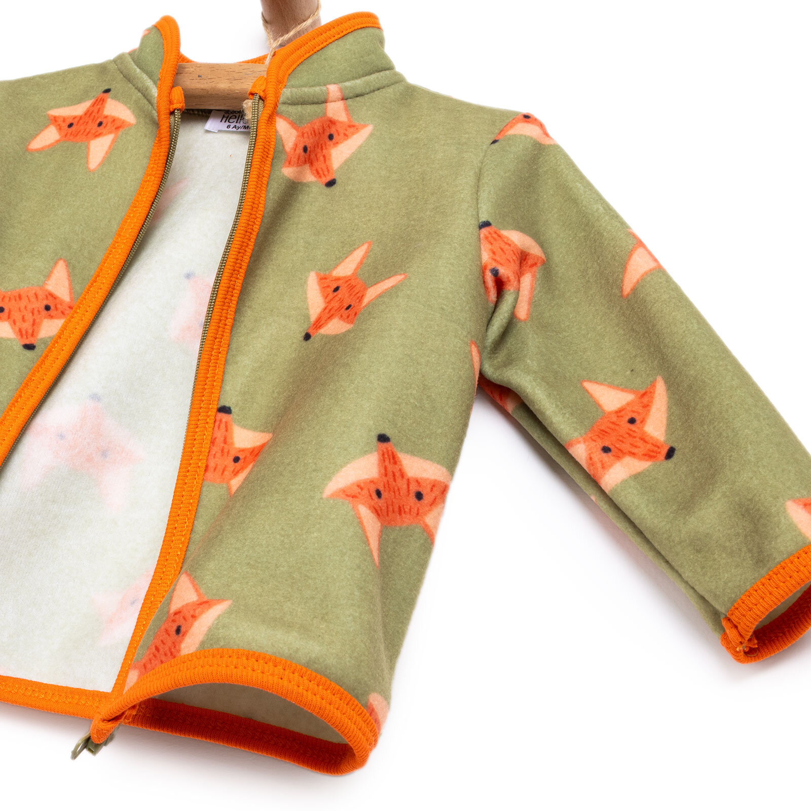 Basic Metraj Baskılı Polar Hırka Erkek Bebek