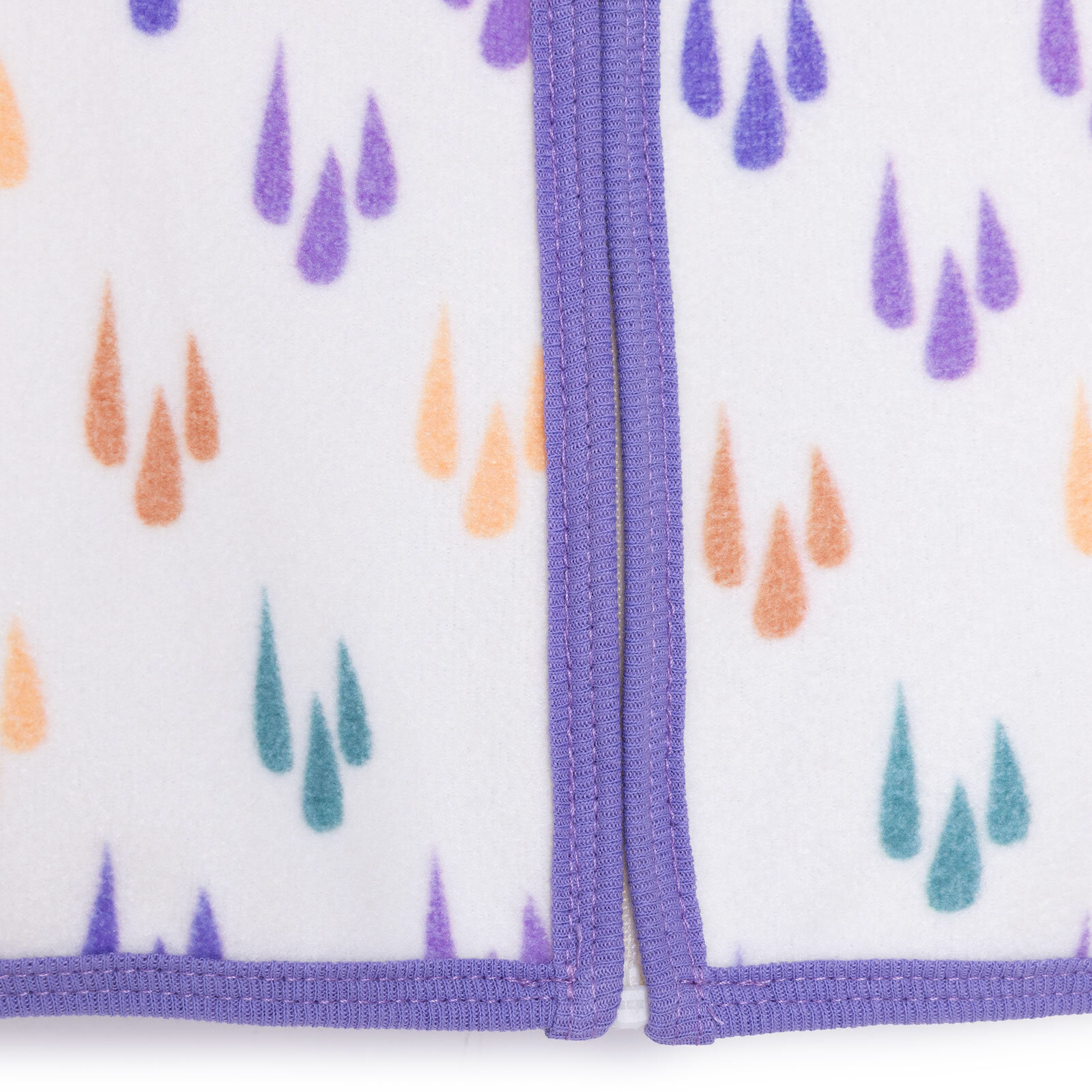 Kız Bebek Polar Hırka Metraj Baskılı Fermuarlı Hakim Yaka Uzun Kol