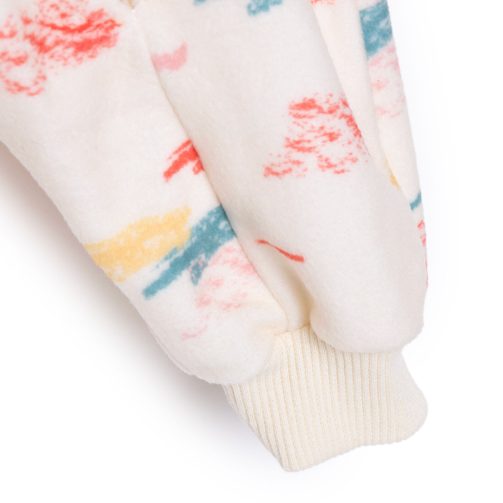 Basic Metraj Baskılı Polar Patiksiz Tulum Kız Bebek