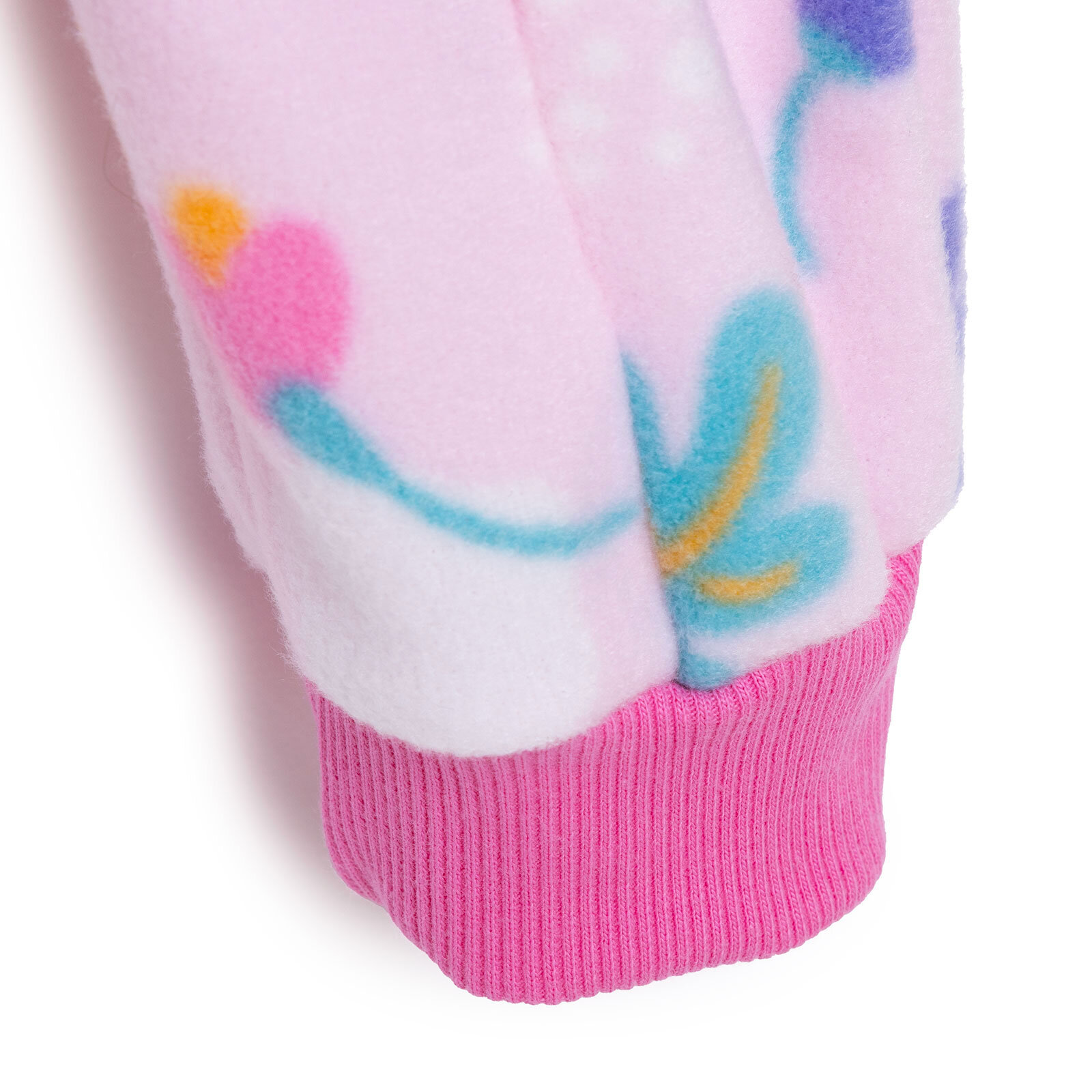 Basic Metraj Baskılı Polar Patiksiz Tulum Kız Bebek