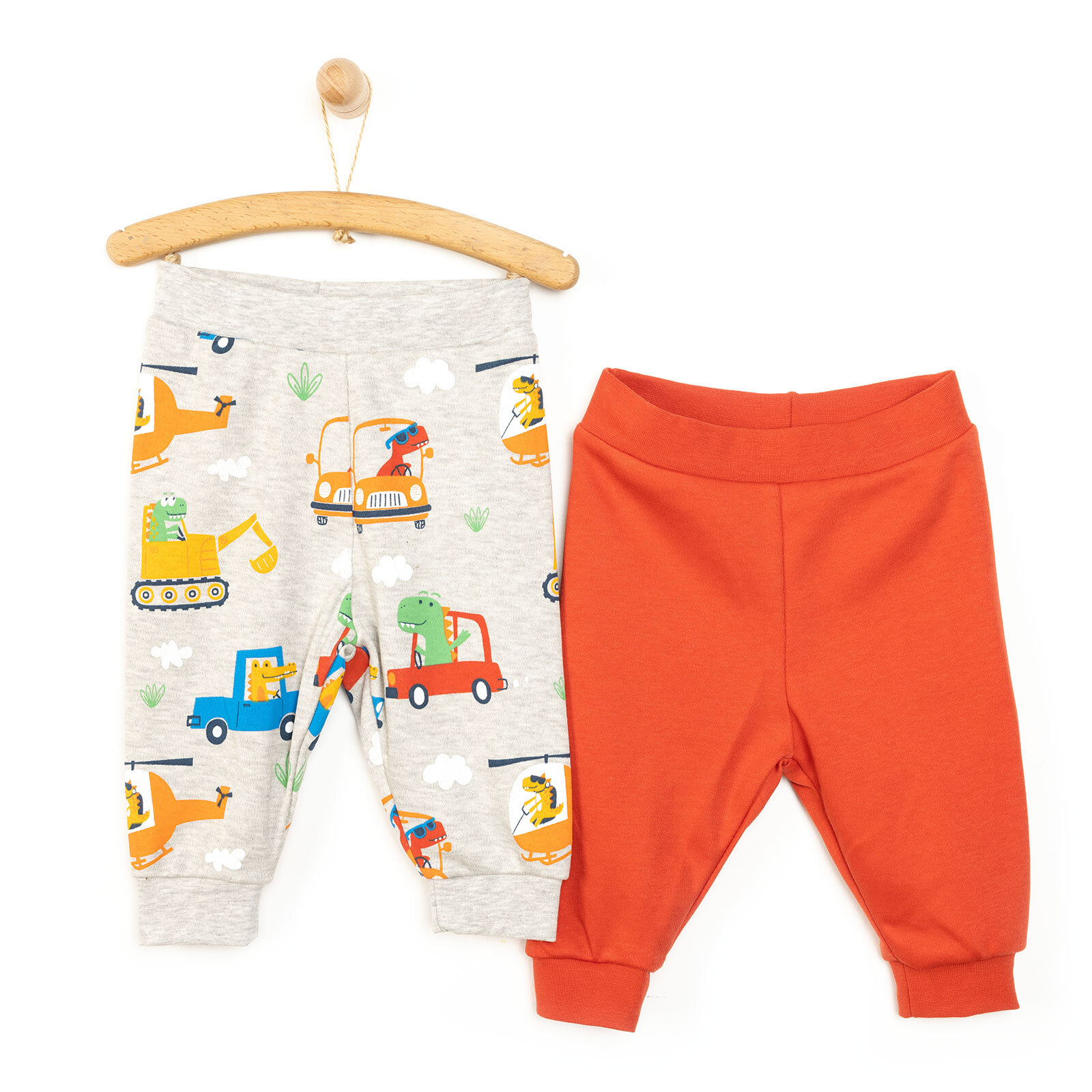 Basic Helikopter Desenli 2li Patiksiz Alt Erkek Bebek