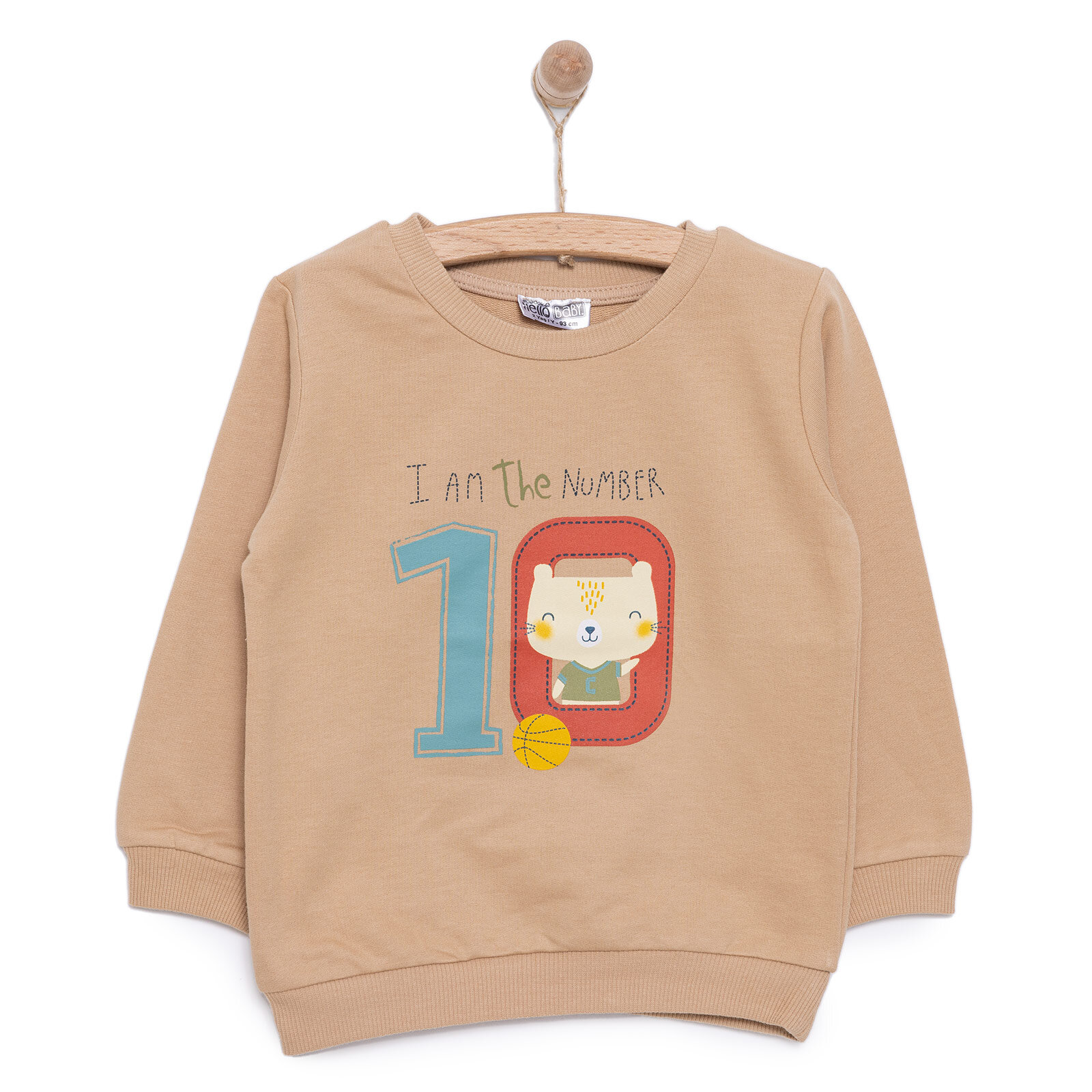 Basic Number Ten Desenli Sweatshirt Erkek Bebek