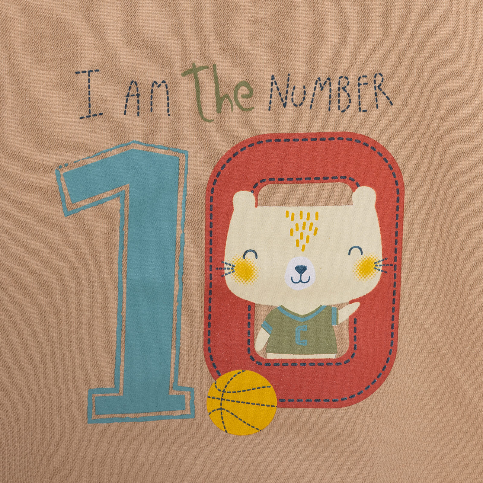 Basic Number Ten Desenli Sweatshirt Erkek Bebek