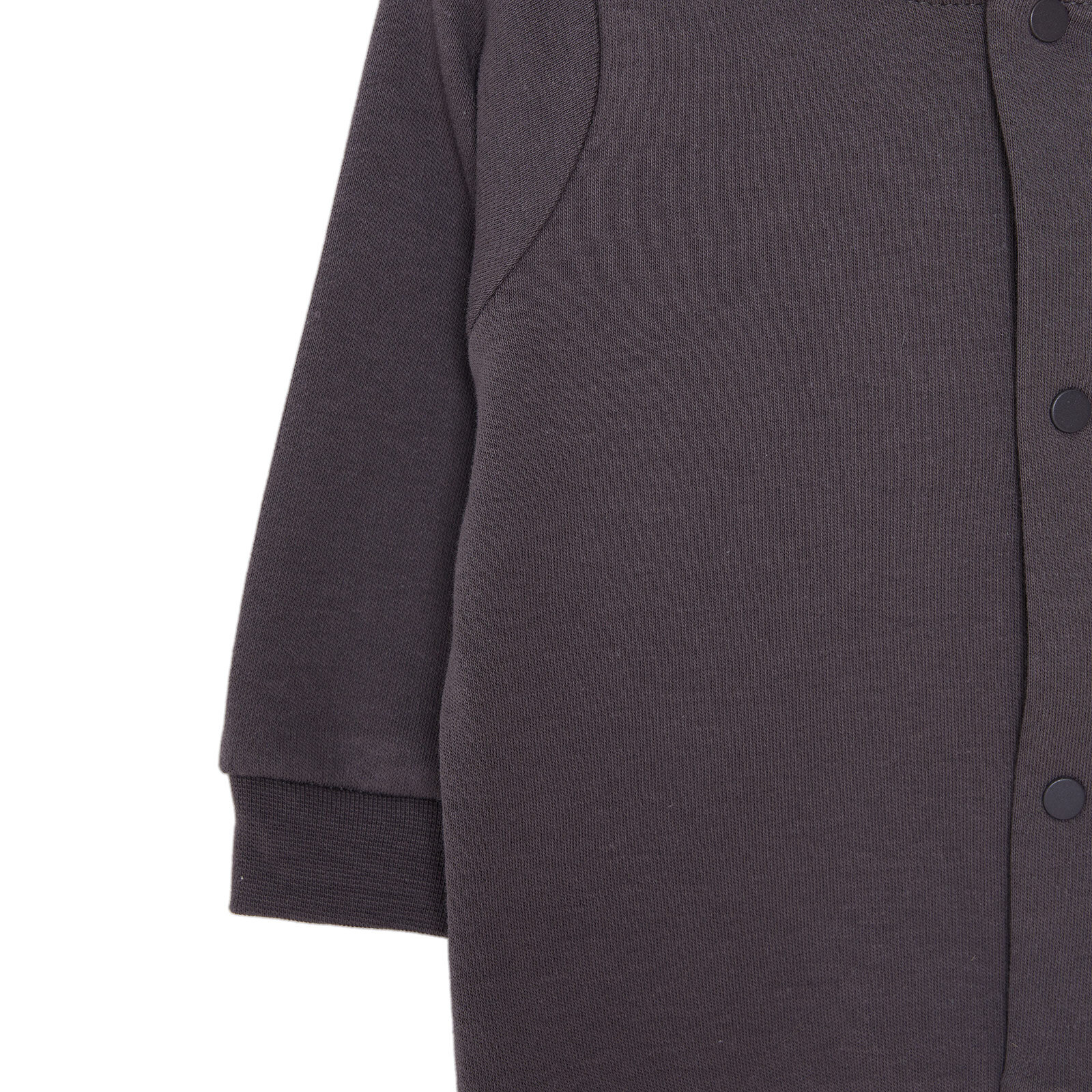 Erkek Bebek Basic Hırka İnterlok Çıtçıtlı Bisiklet Yaka Uzun Kol