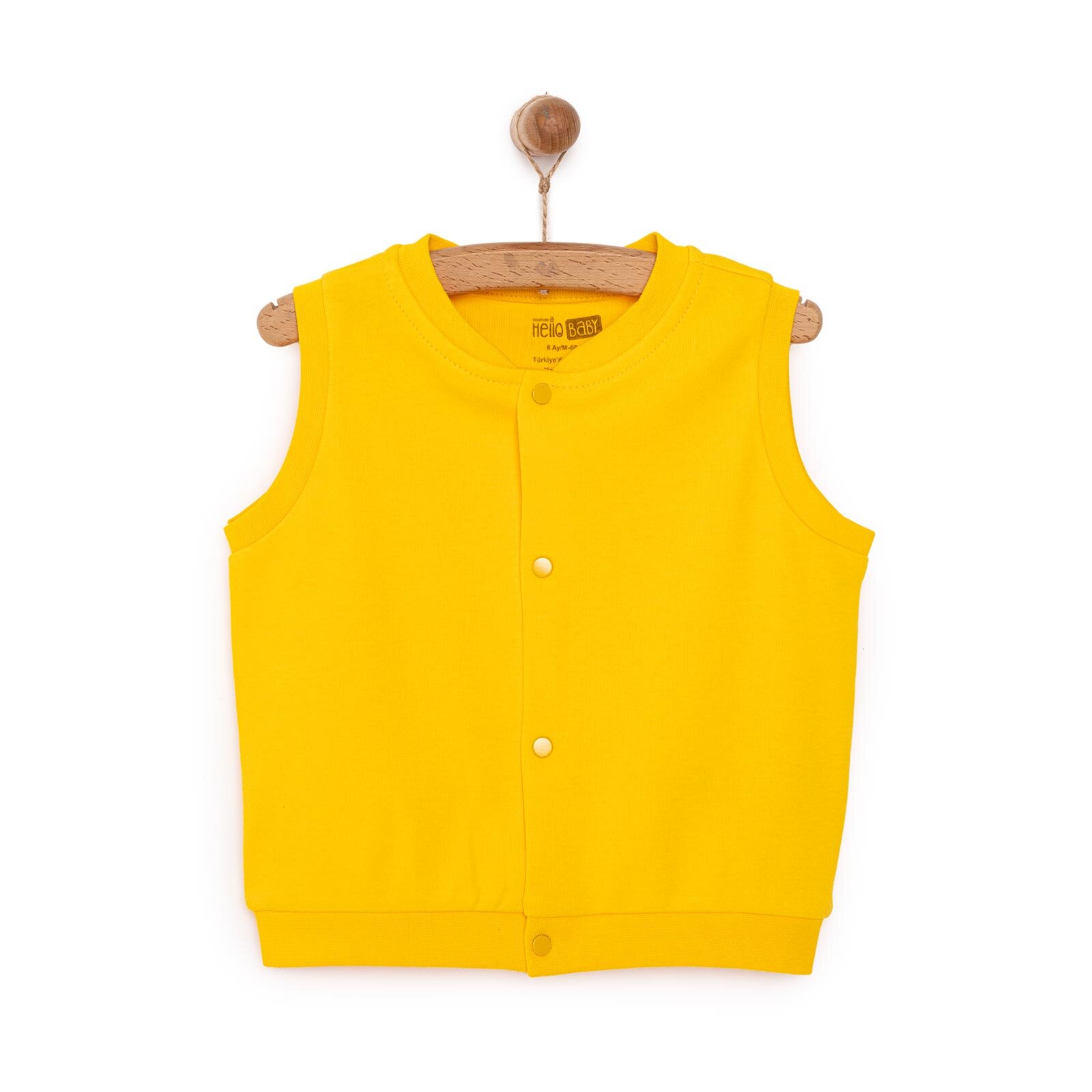 Erkek Bebek Basic Yelek İnterlok Düğmeli