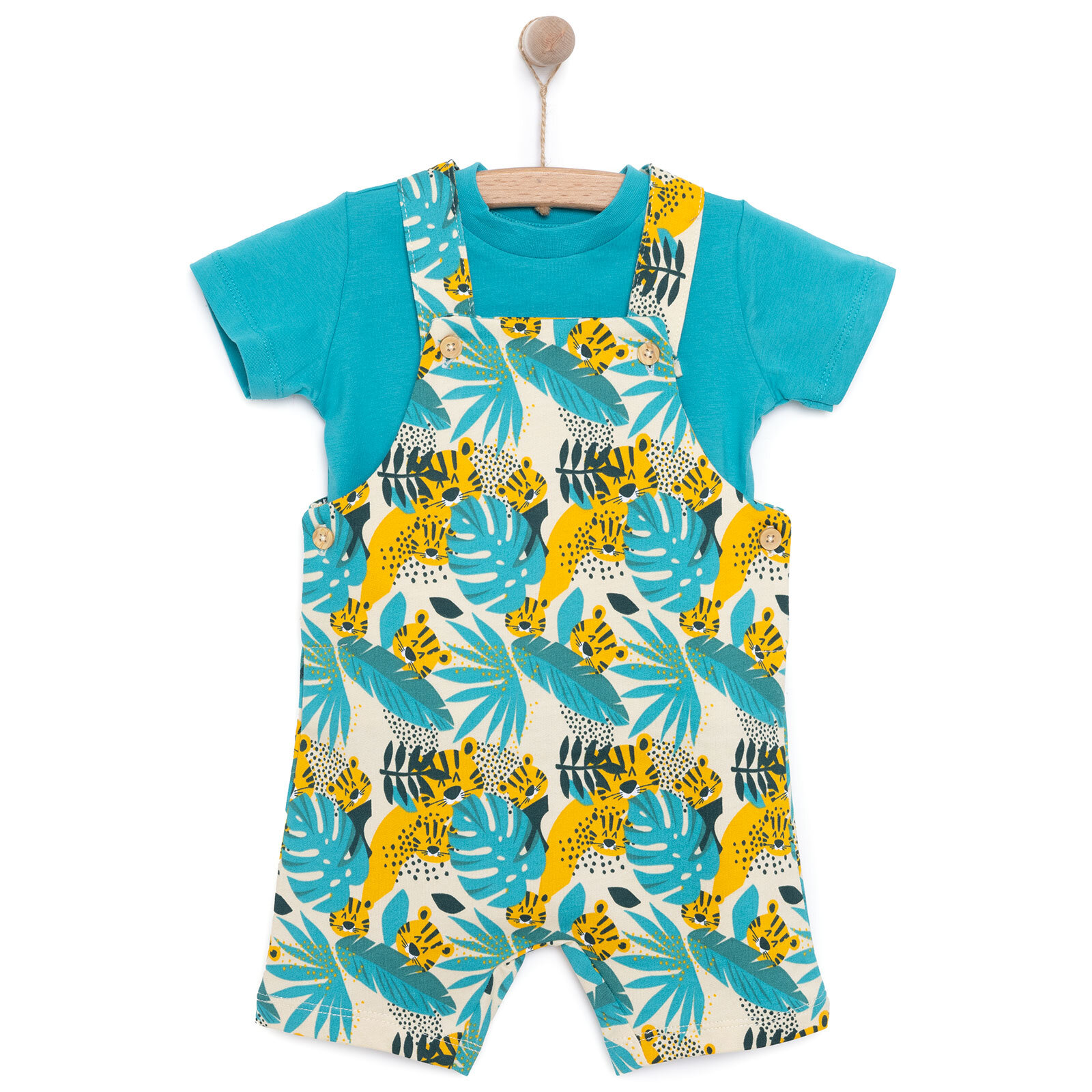 Basic Şort Salopet-Tshirt