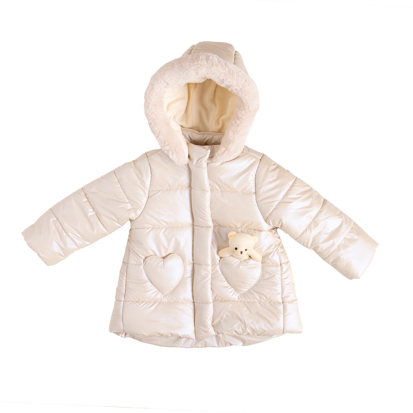 Basic Tavşan Cepli Mont Kız Bebek