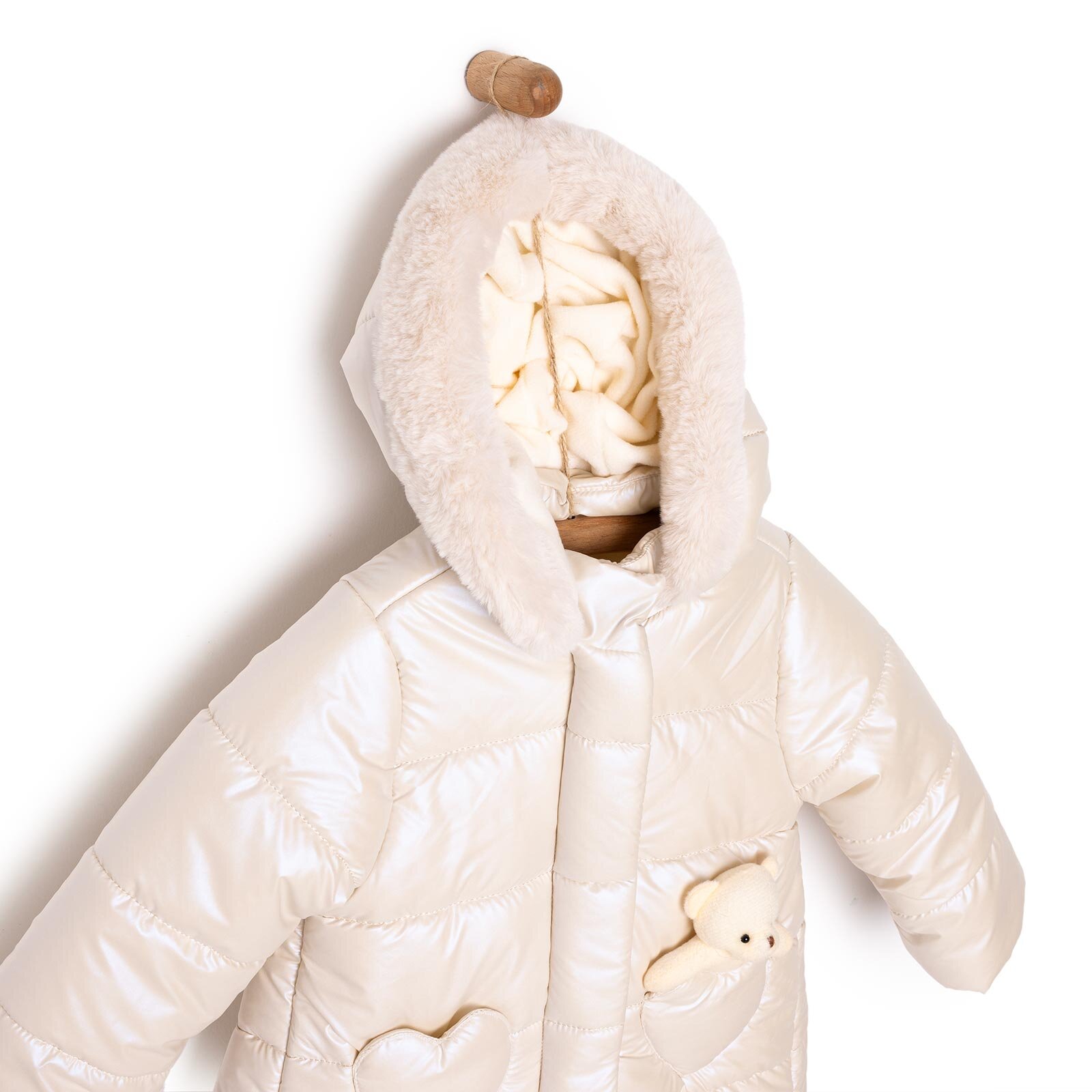 Basic Tavşan Cepli Mont Kız Bebek