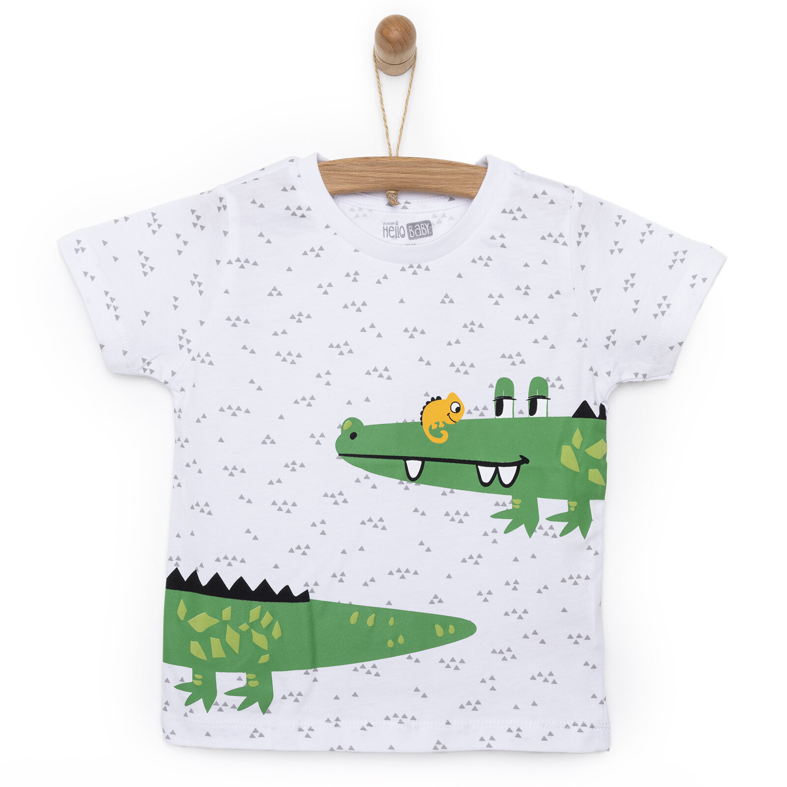 Basic Timsah Baskılı Tshirt Erkek Bebek