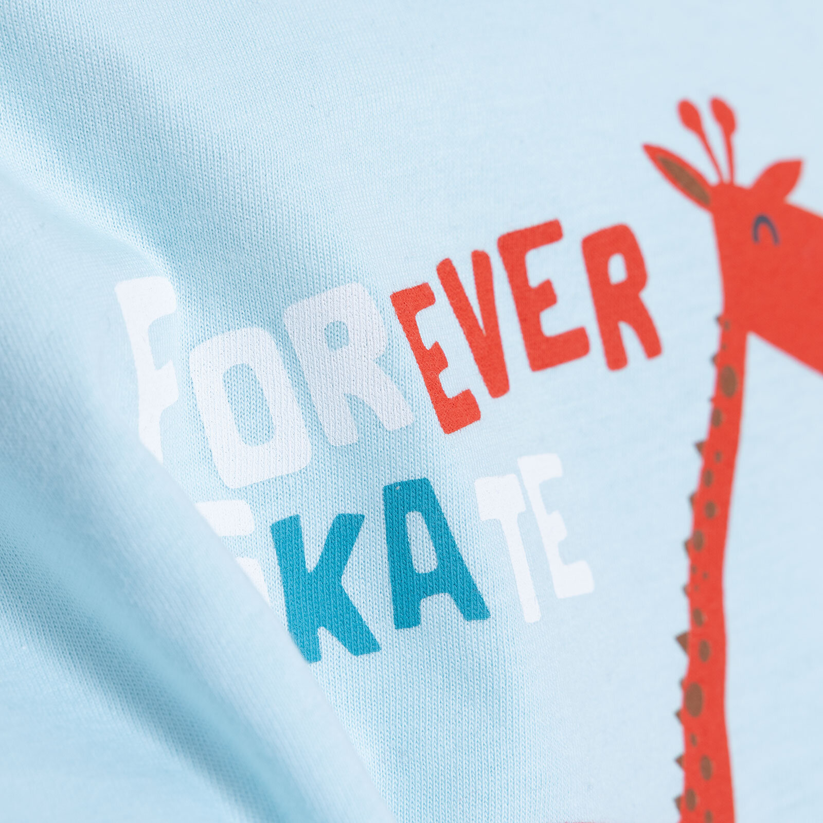 Basic Zürafa Desenli Tshirt Erkek Bebek