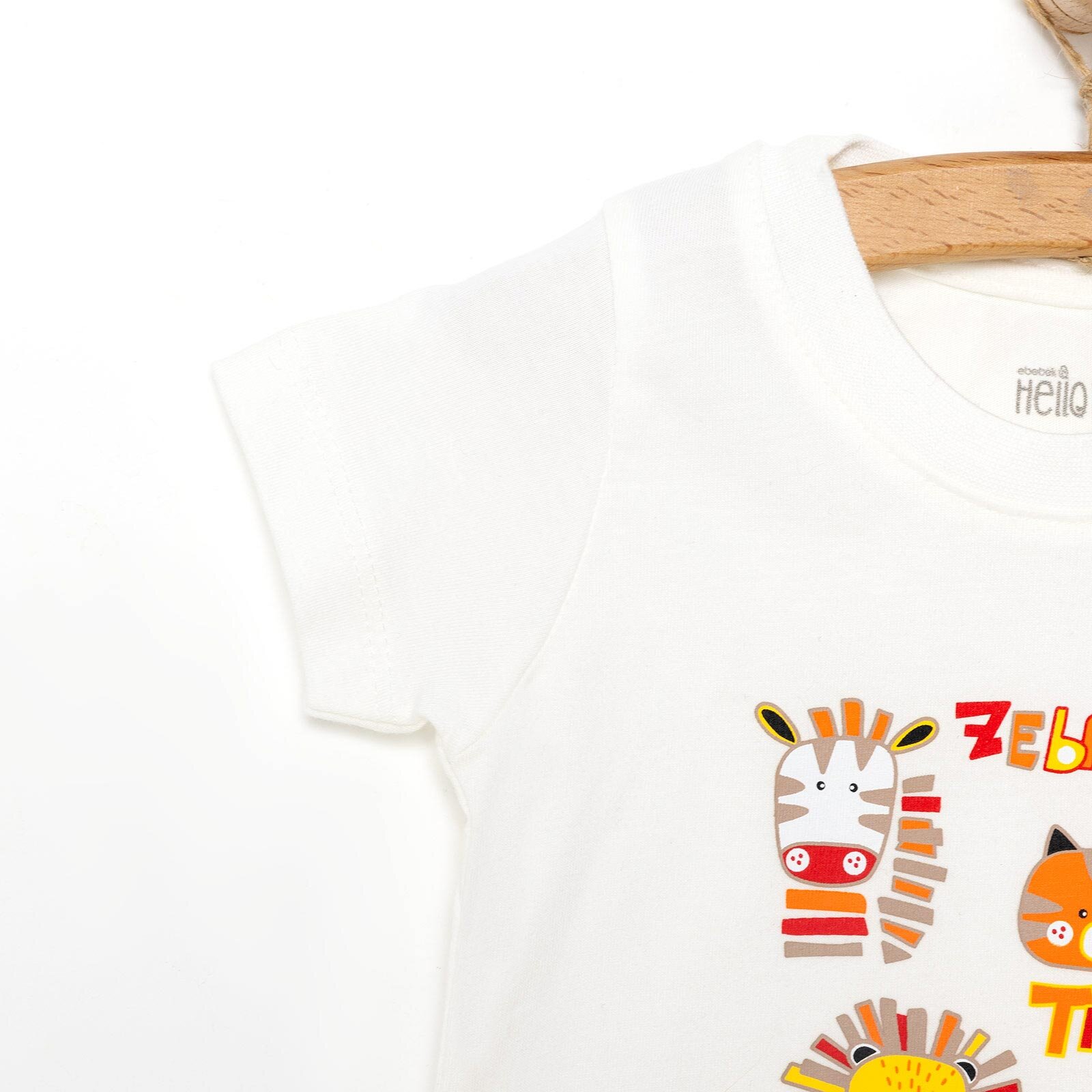 Baskılı 2 ip Yenidoğan Erkek Tshirt-Şort Erkek Bebek