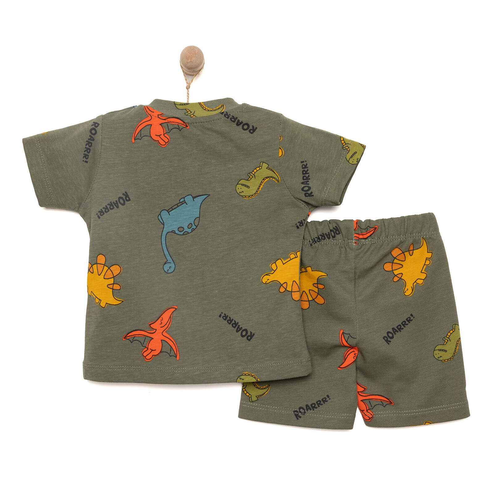 Baskılı 2 ip Yenidoğan Erkek Tshirt-Şort Erkek Bebek