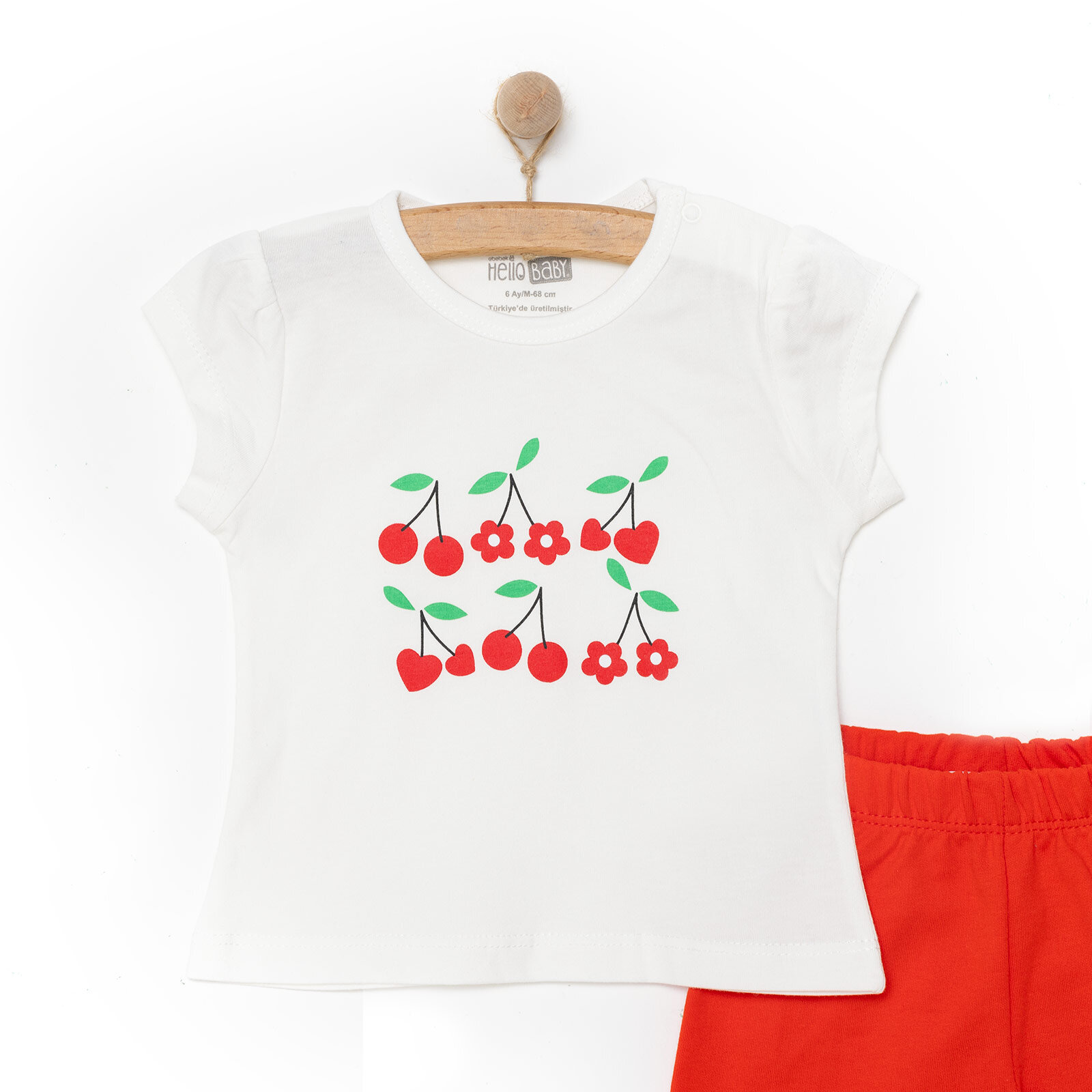 Baskılı 2 ip Yenidoğan Kız Tshirt-Şort Kız Bebek Baskılı 2 ip Yenidoğan Kız Tshirt-Şort Kız Bebek