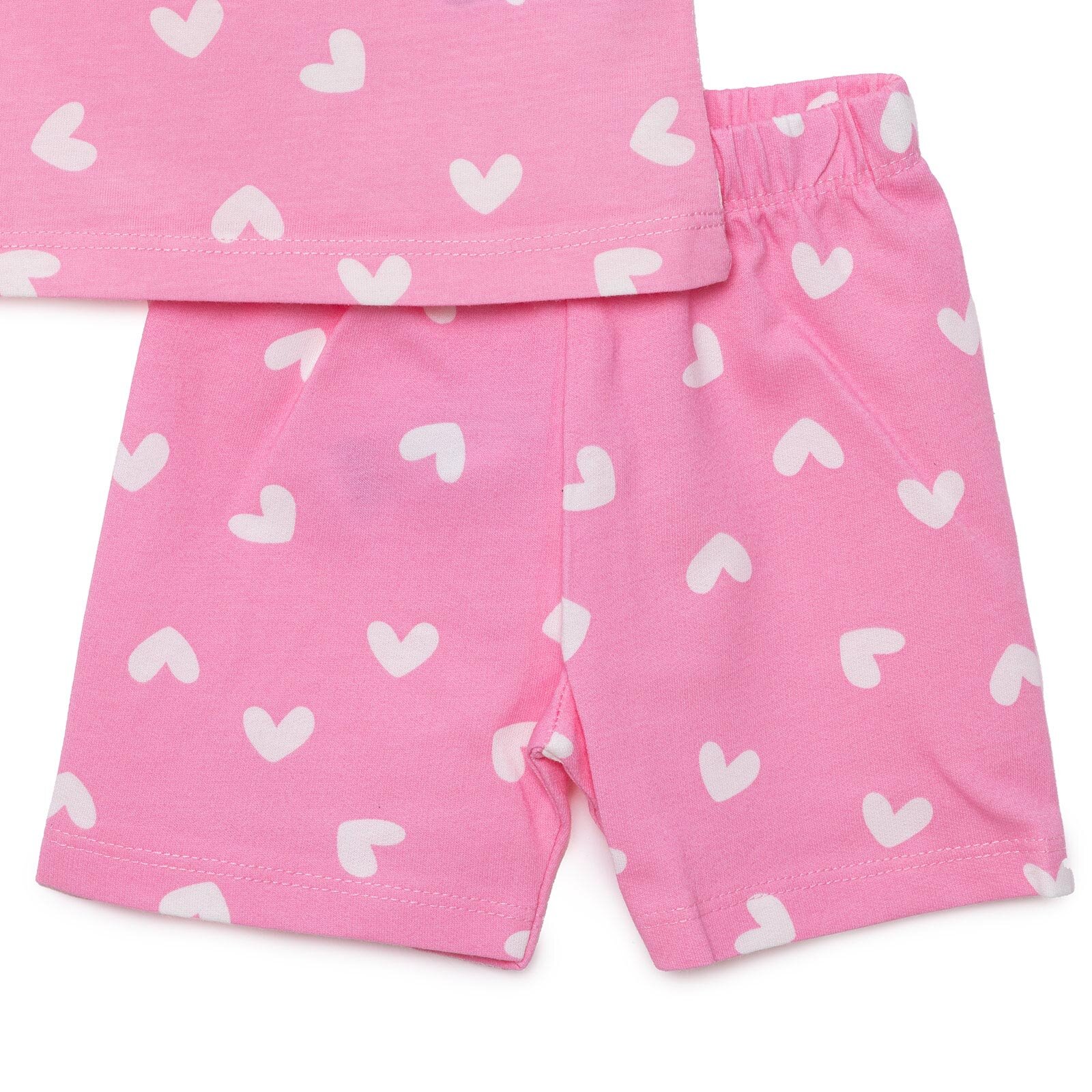 Baskılı Empirme 2 ip Yenidoğan Kız Tshirt-Şort Kız Bebek