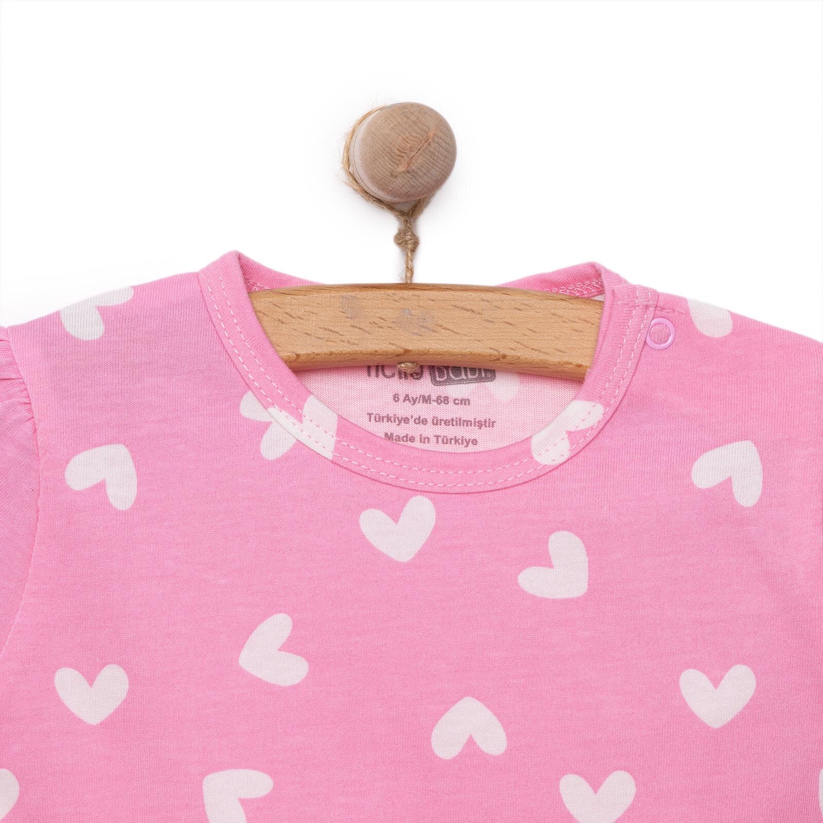 Baskılı Empirme 2 ip Yenidoğan Kız Tshirt-Şort Kız Bebek
