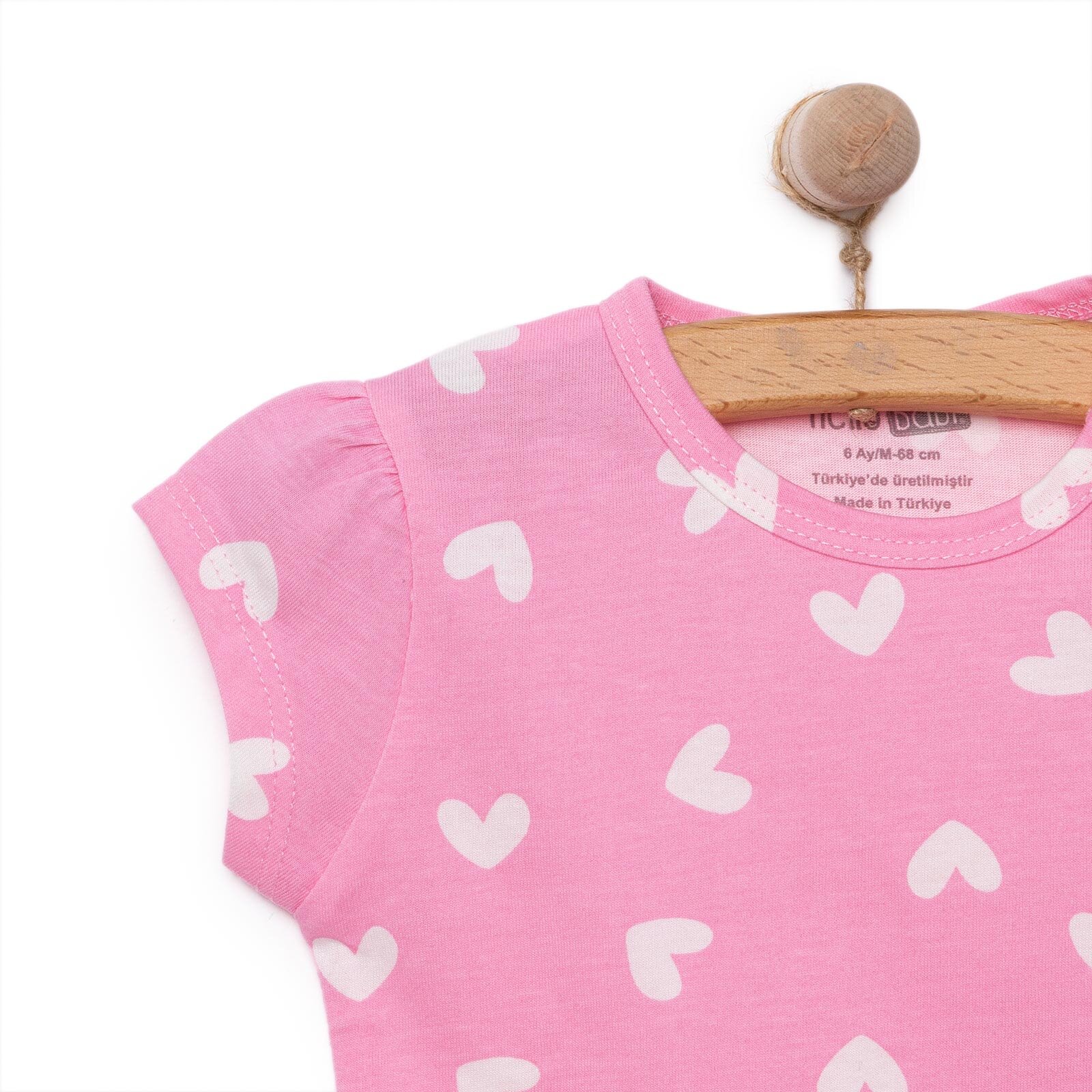 Baskılı Empirme 2 ip Yenidoğan Kız Tshirt-Şort Kız Bebek