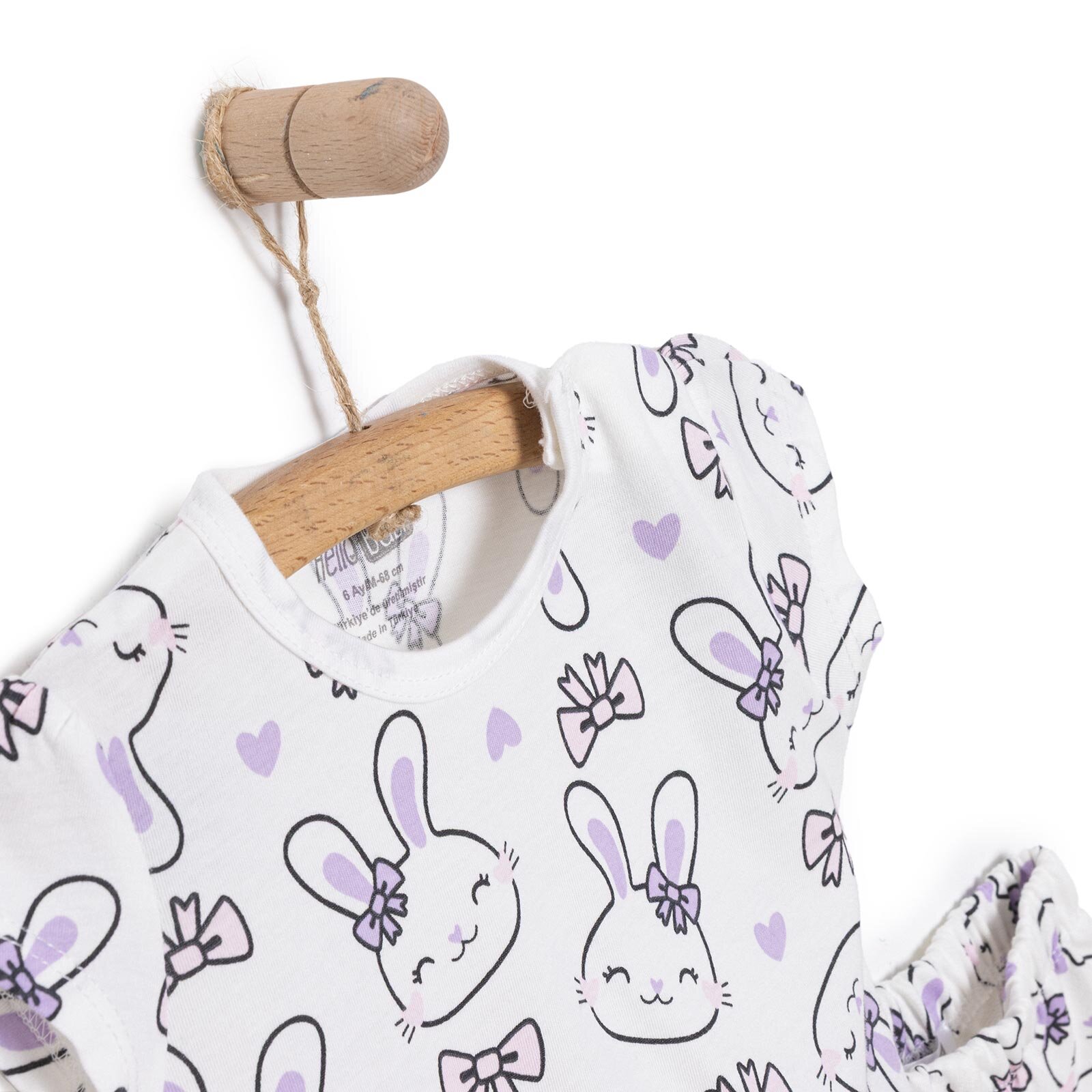 Baskılı Empirme 2 ip Yenidoğan Kız Tshirt-Şort Kız Bebek