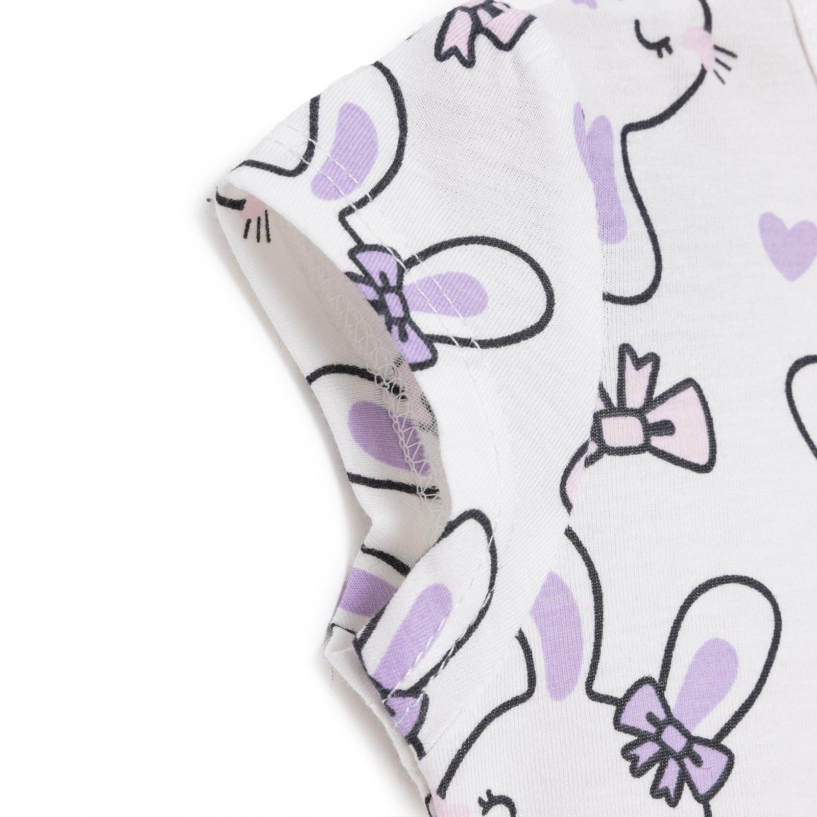 Baskılı Empirme 2 ip Yenidoğan Kız Tshirt-Şort Kız Bebek