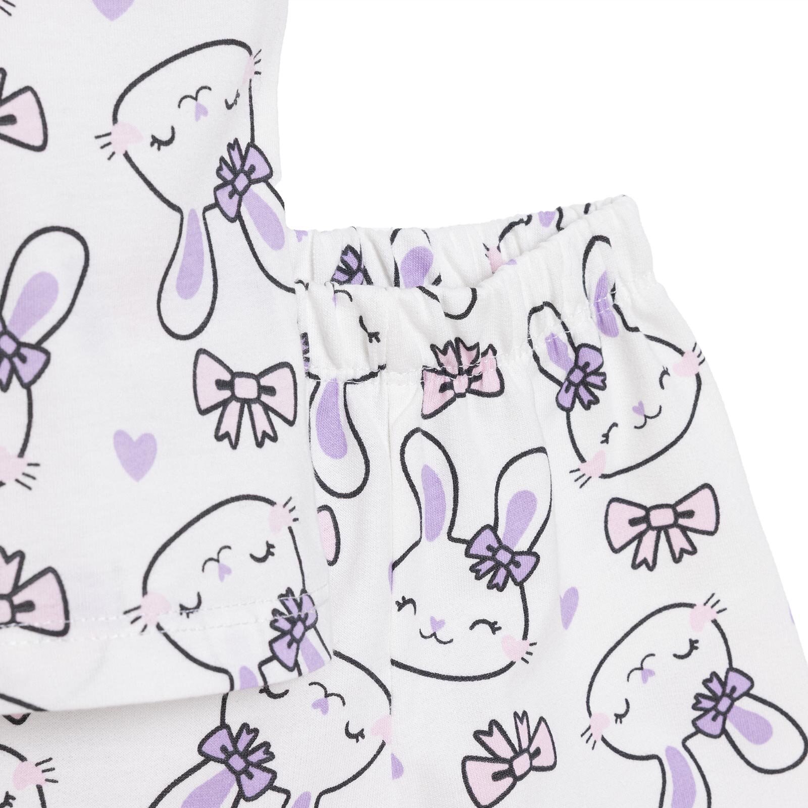 Baskılı Empirme 2 ip Yenidoğan Kız Tshirt-Şort Kız Bebek