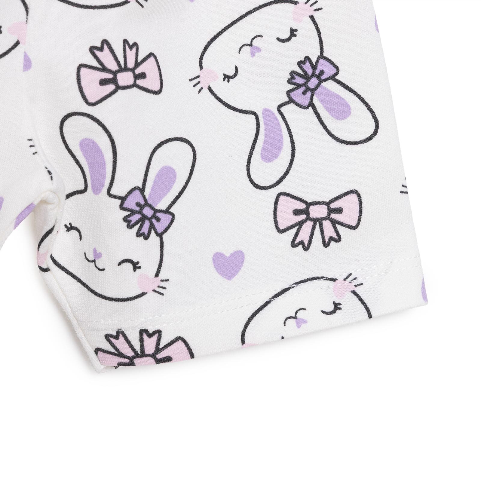 Baskılı Empirme 2 ip Yenidoğan Kız Tshirt-Şort Kız Bebek