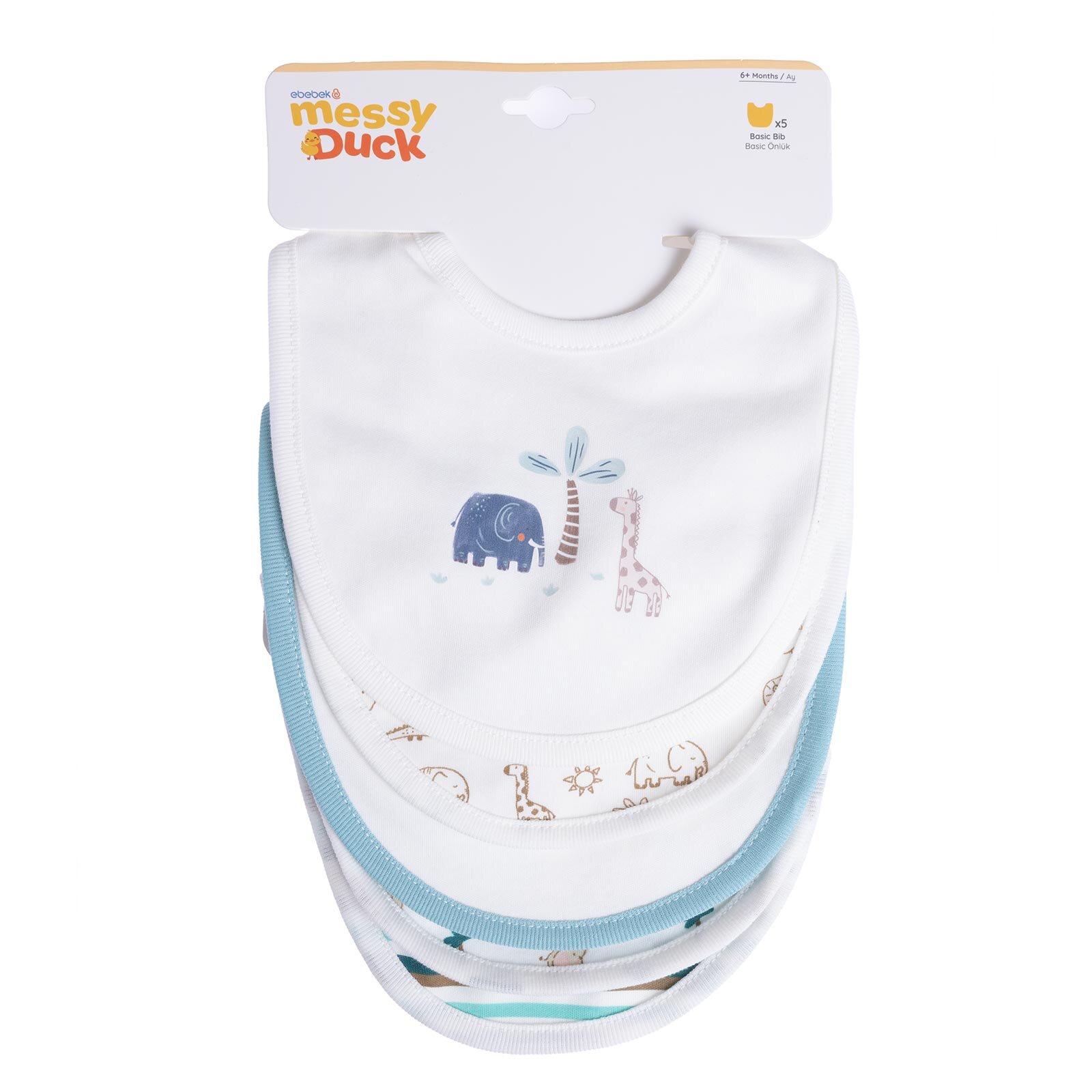 Baskılı Mama Önlük 5'li - Safari - Unisex