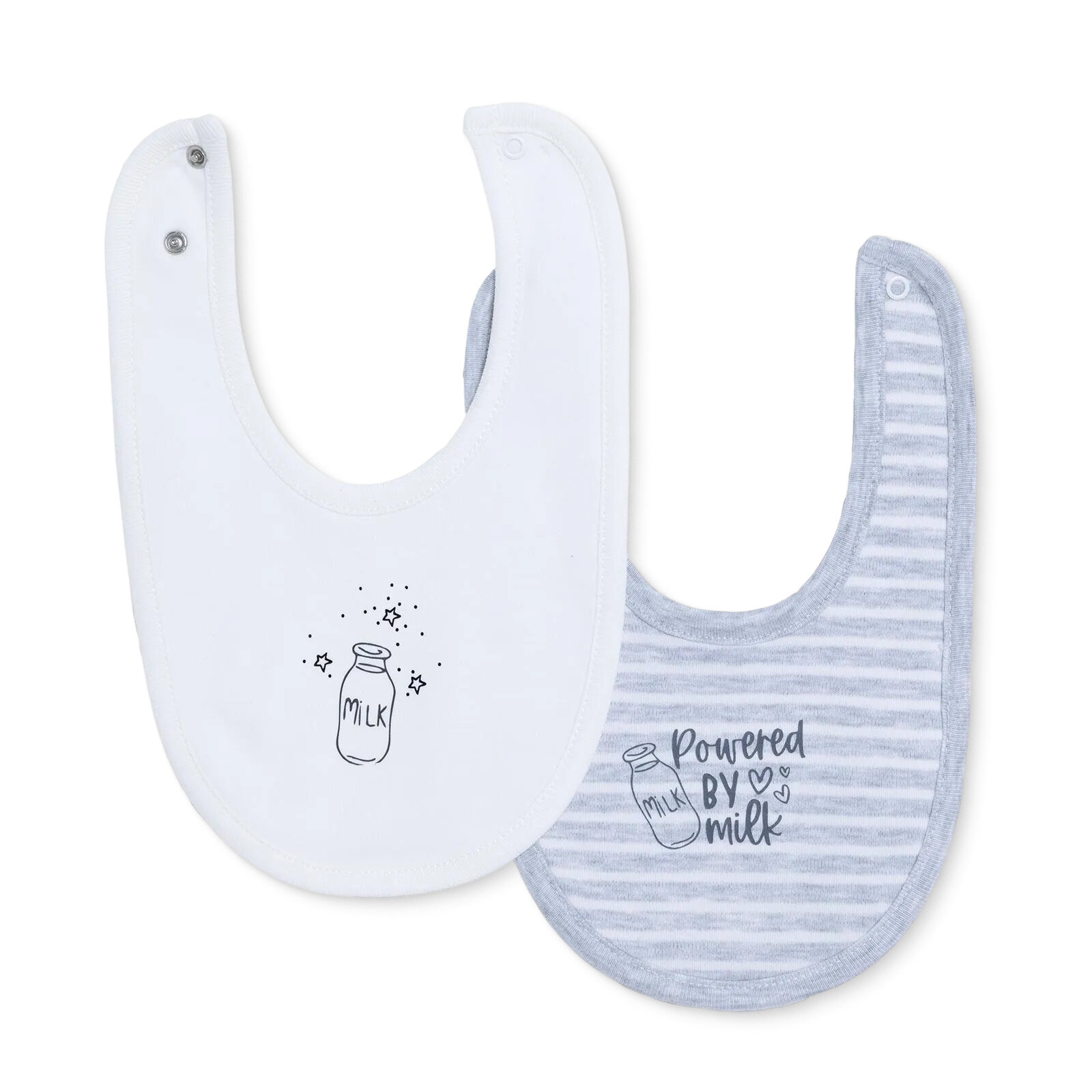 Baskılı Penye Mama Önlük 2'li - Milk