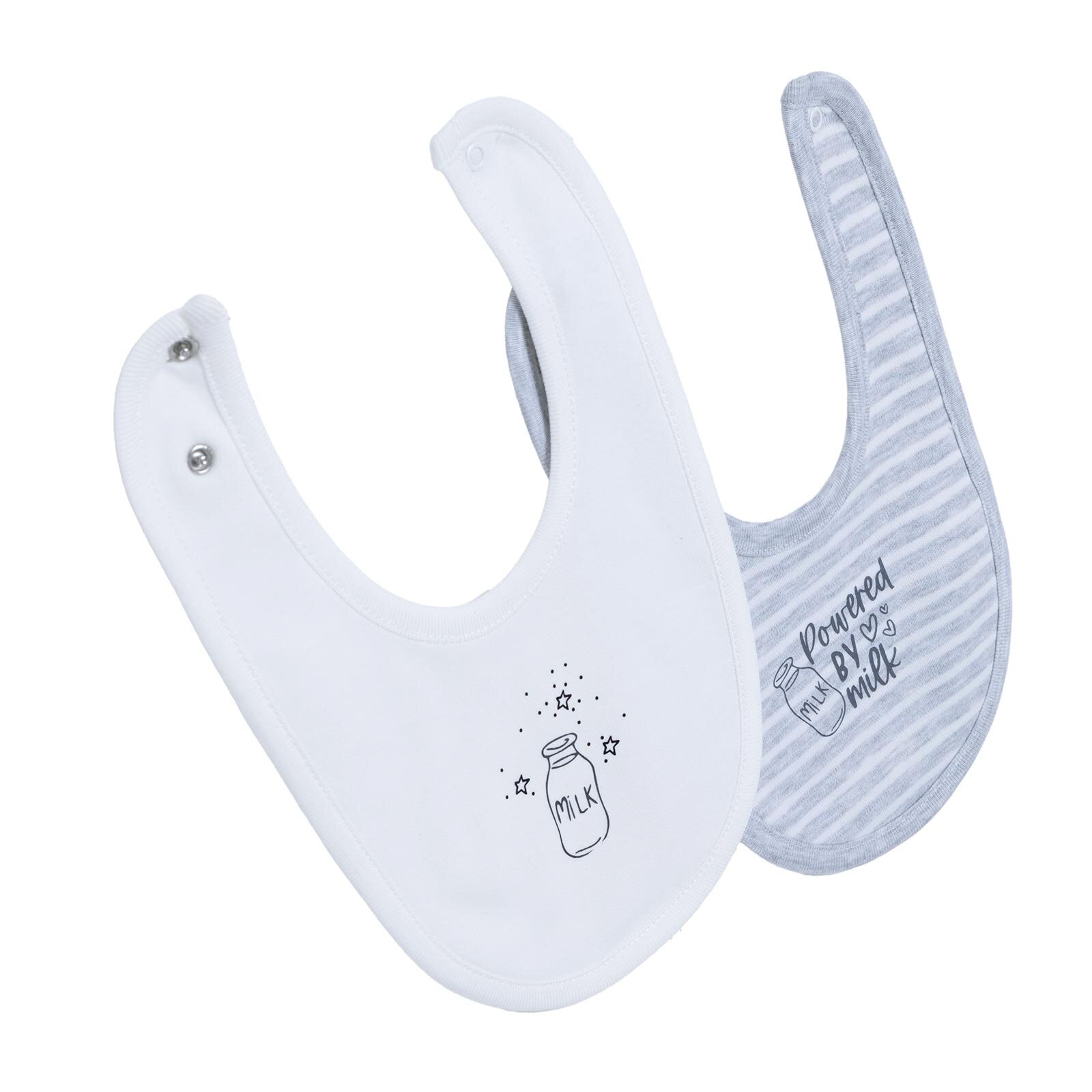 Baskılı Penye Mama Önlük 2'li - Milk