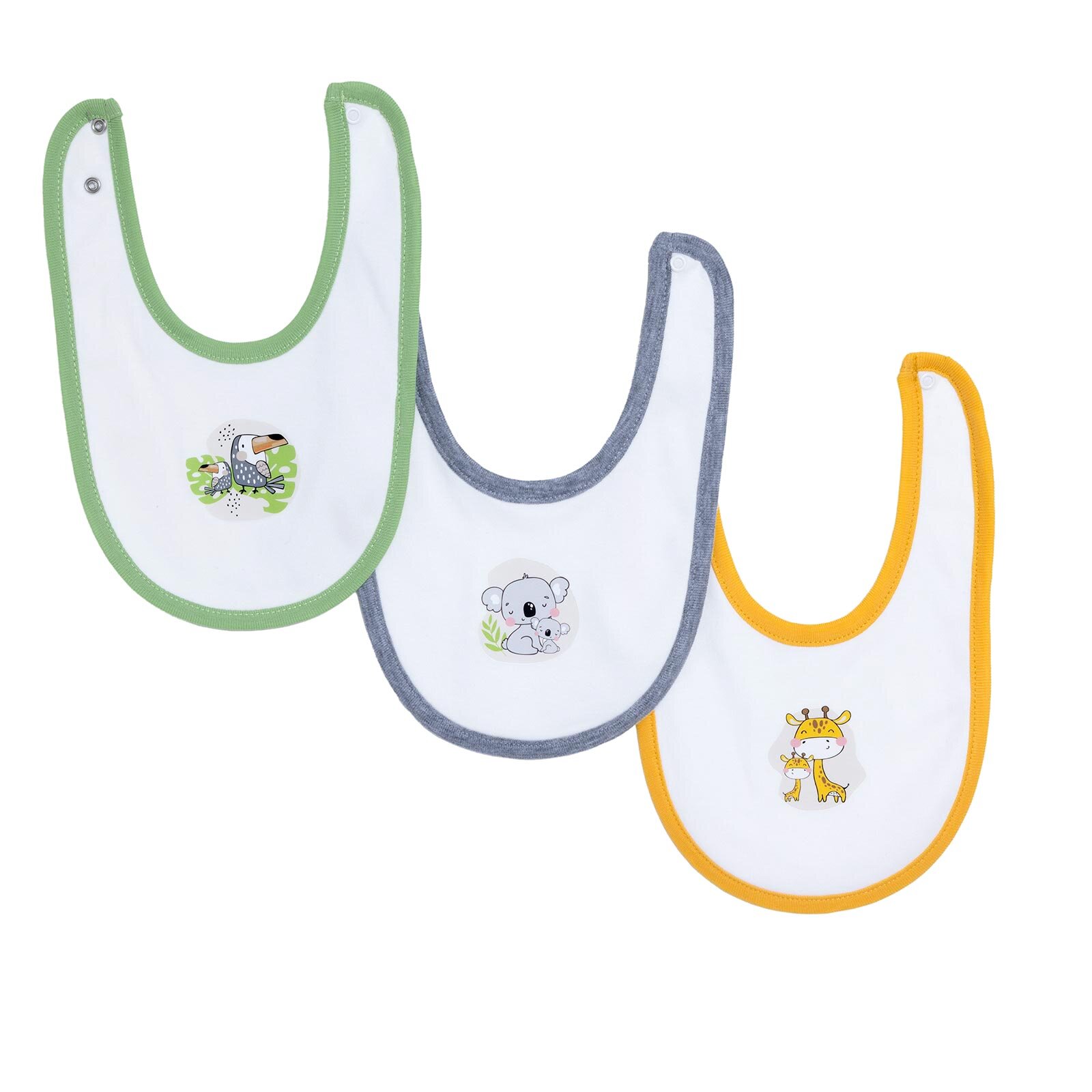 Baskılı Penye Mama Önlük 3'lü - Orman Dostları