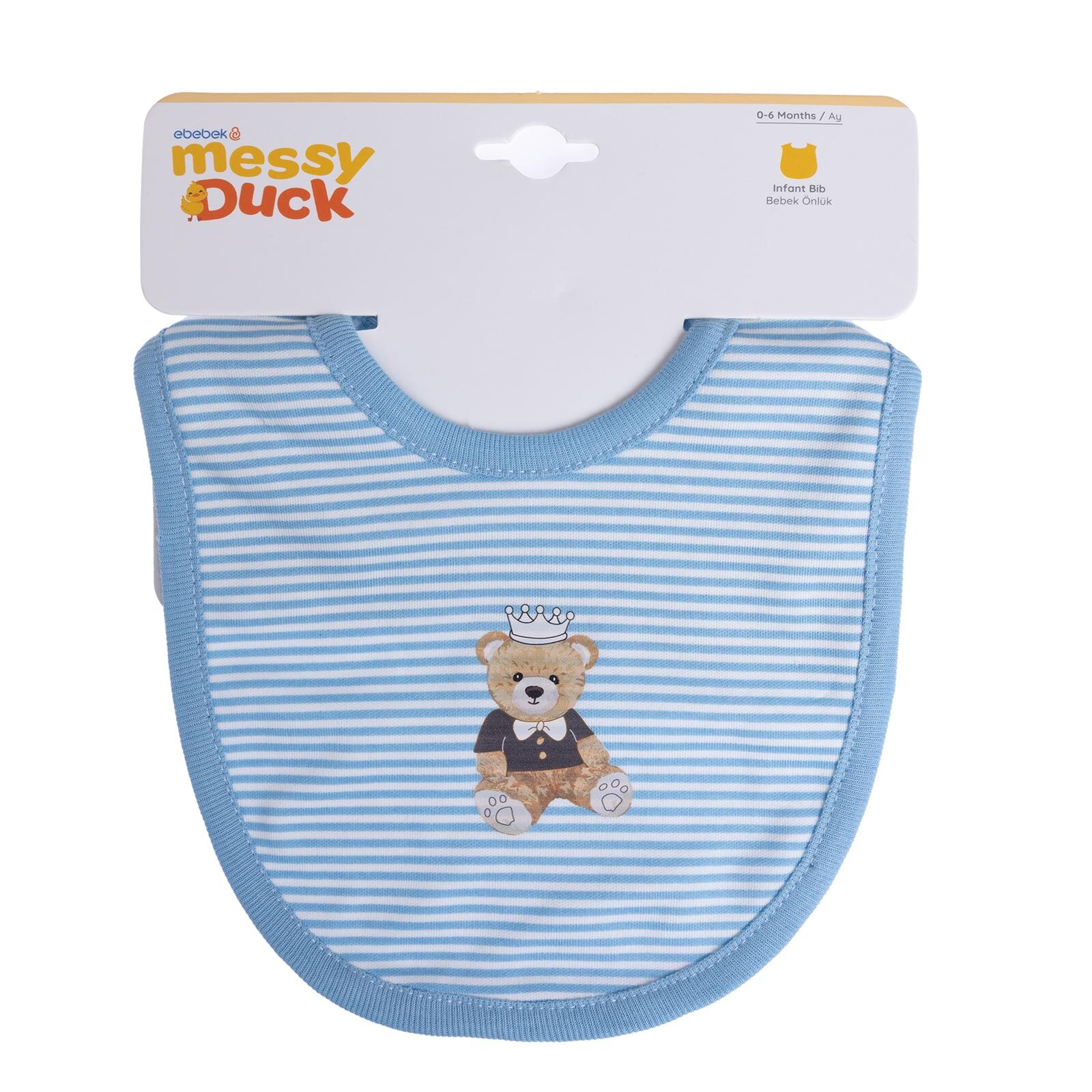 Baskılı Penye Mama Önlük - Kral Ayı