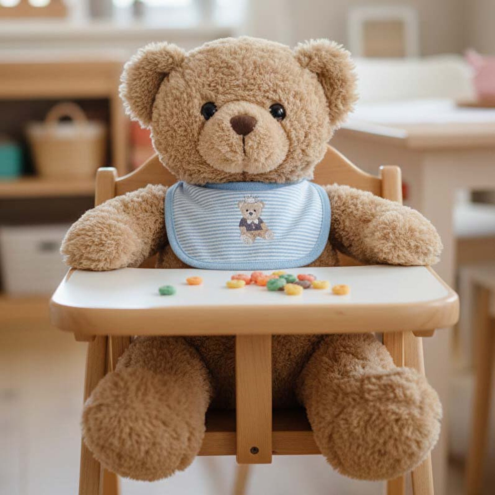 Baskılı Penye Mama Önlük - Kral Ayı