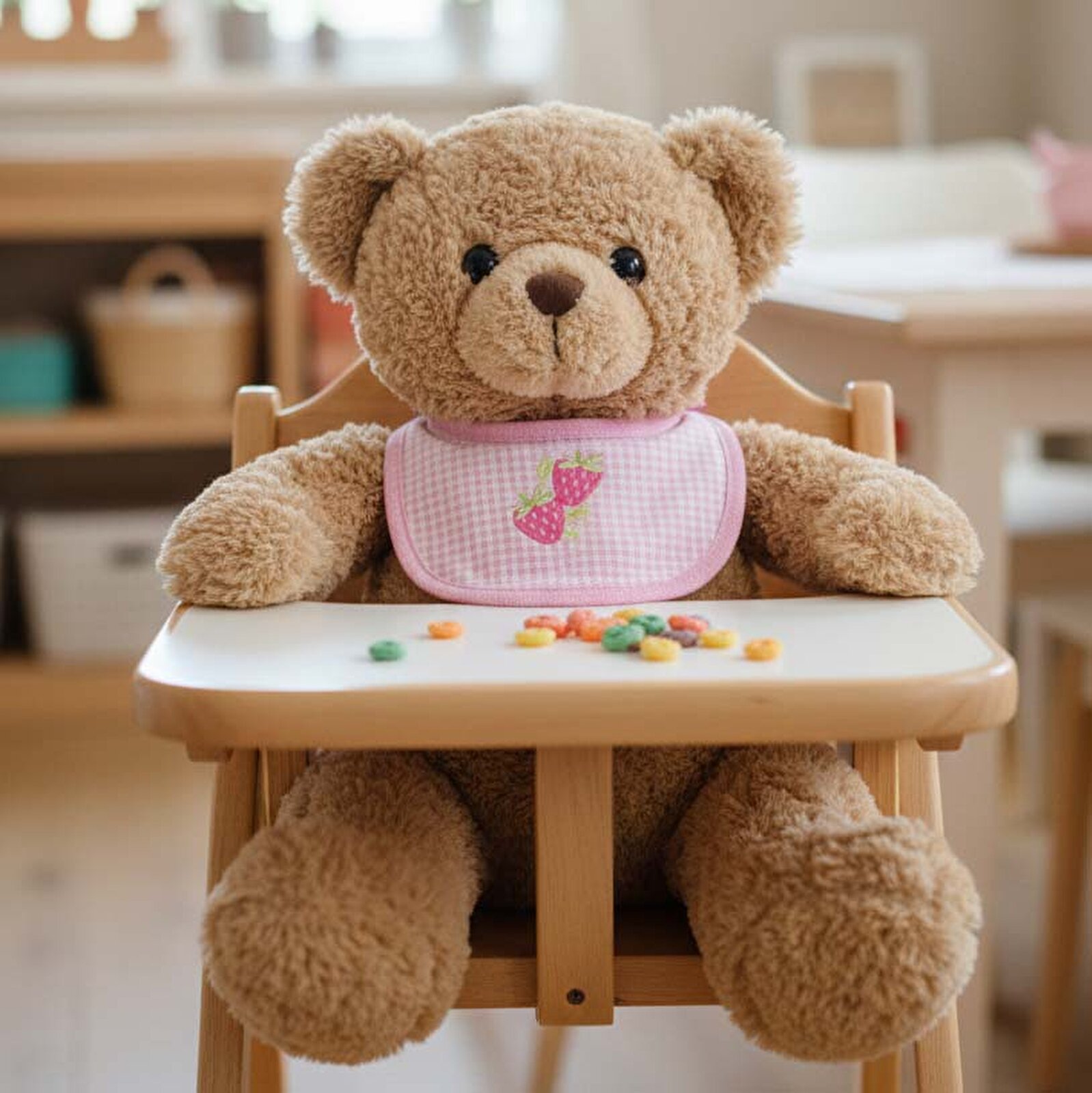 Baskılı Penye Mama Önlük - Çilek