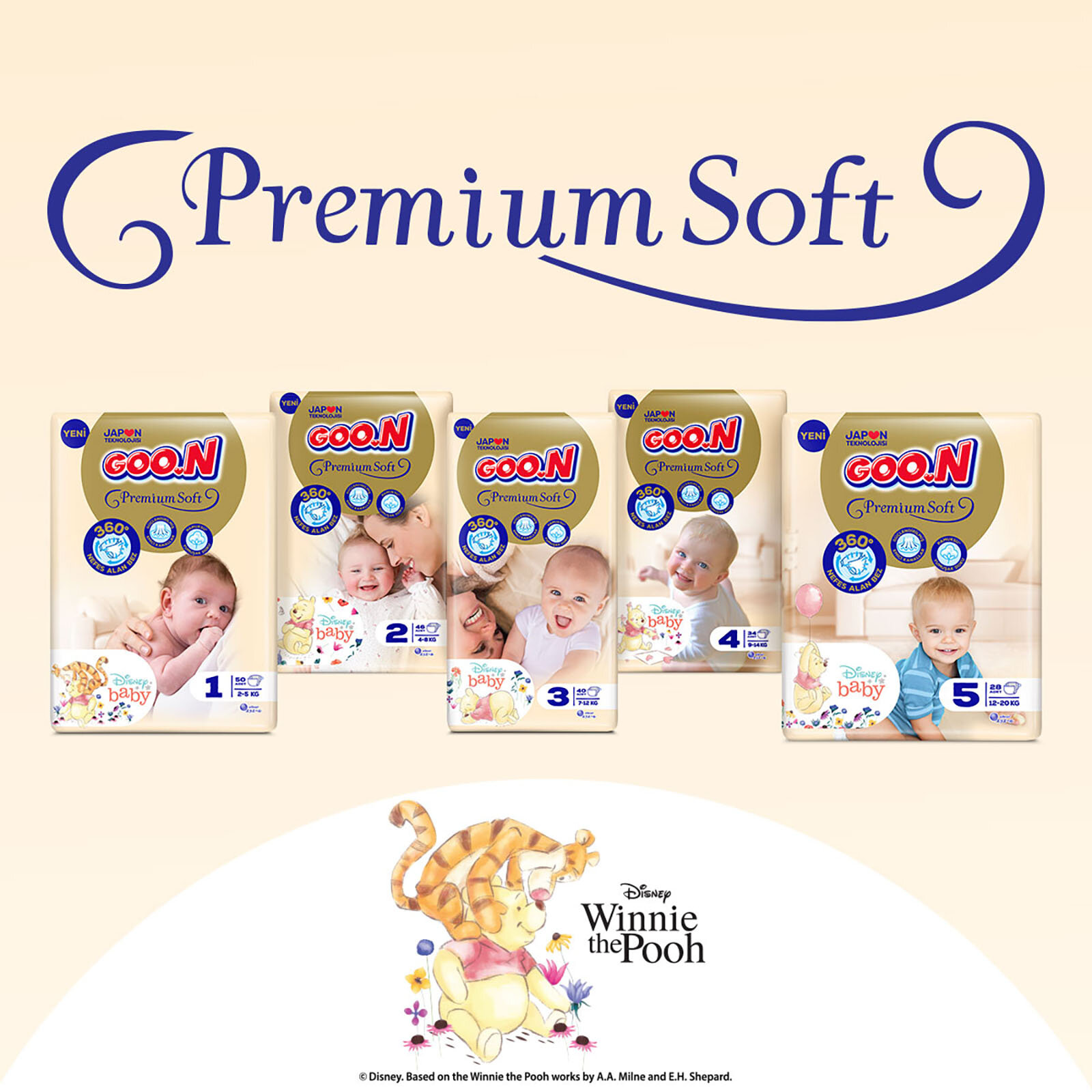Bebek Bezi Premium Soft 2 Beden Jumbo Paket 46 Adet 4-8 kg